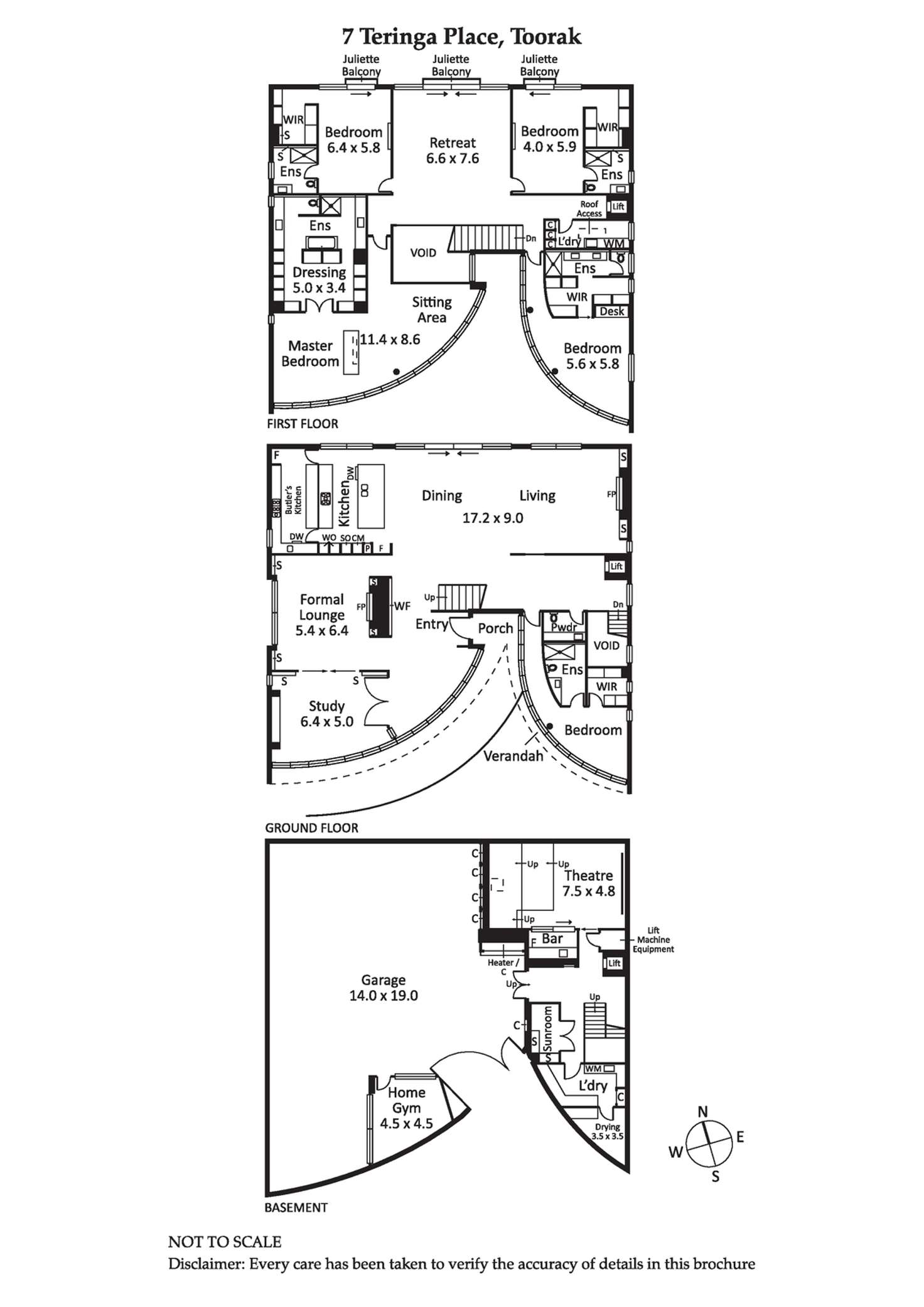 Floorplan of Homely house listing, 7 Teringa Place, Toorak VIC 3142