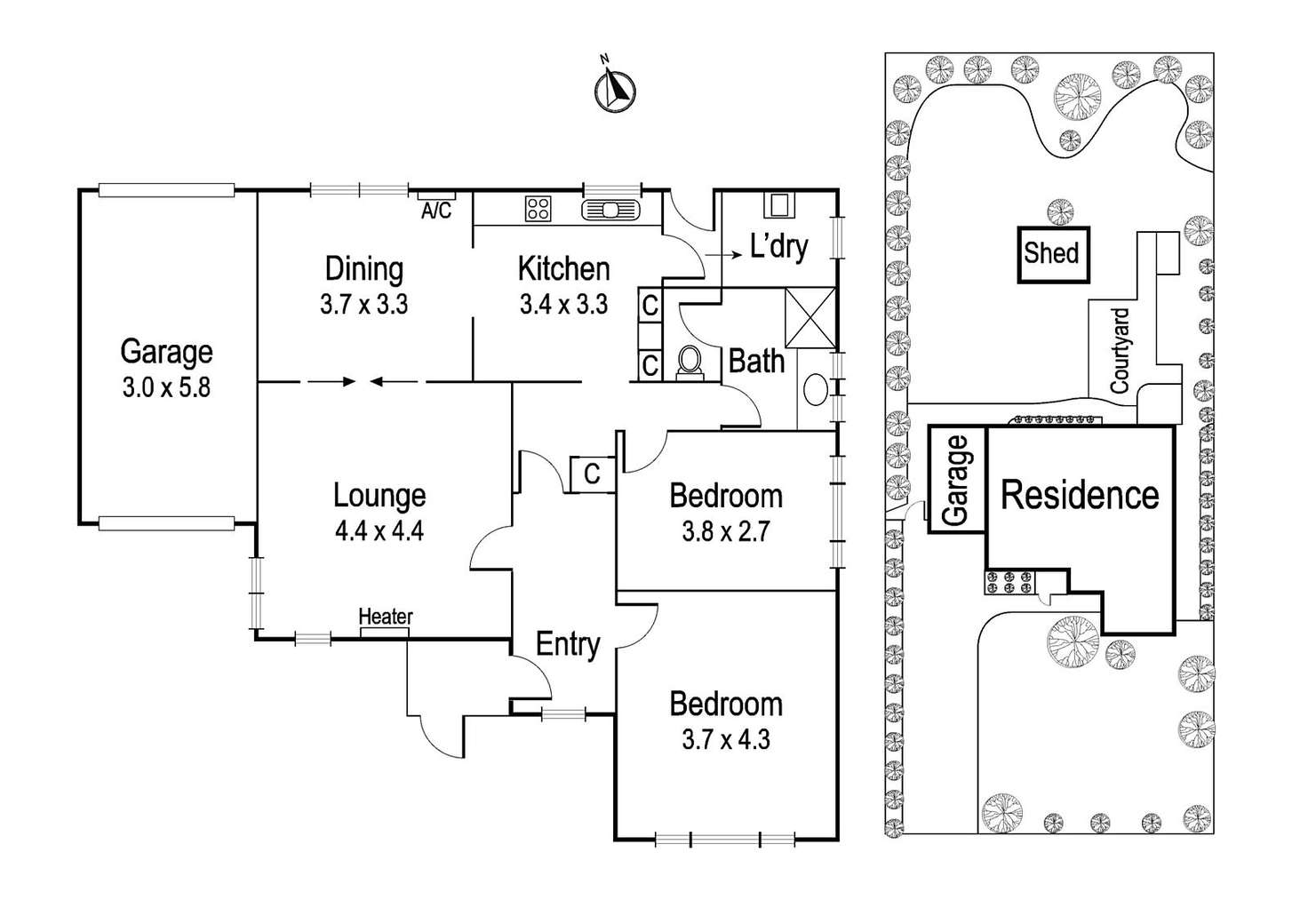 Floorplan of Homely house listing, 36 Lantana Street, Ivanhoe VIC 3079