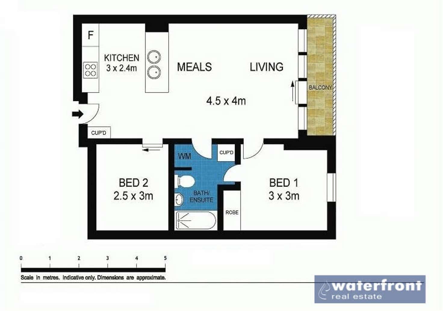 Floorplan of Homely apartment listing, 1908/620 Collins Street, Melbourne VIC 3000