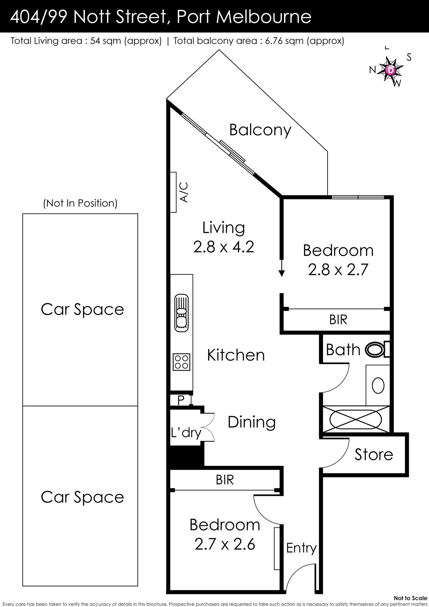 Floorplan of Homely apartment listing, 404/99 Nott Street, Port Melbourne VIC 3207