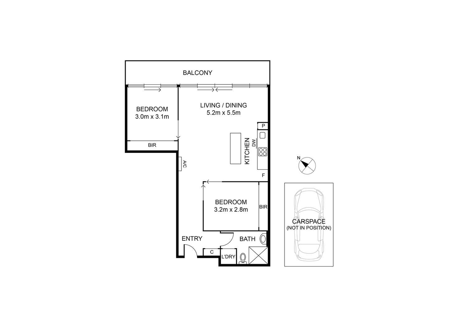 Floorplan of Homely apartment listing, 202/1 Danks Street West, Port Melbourne VIC 3207