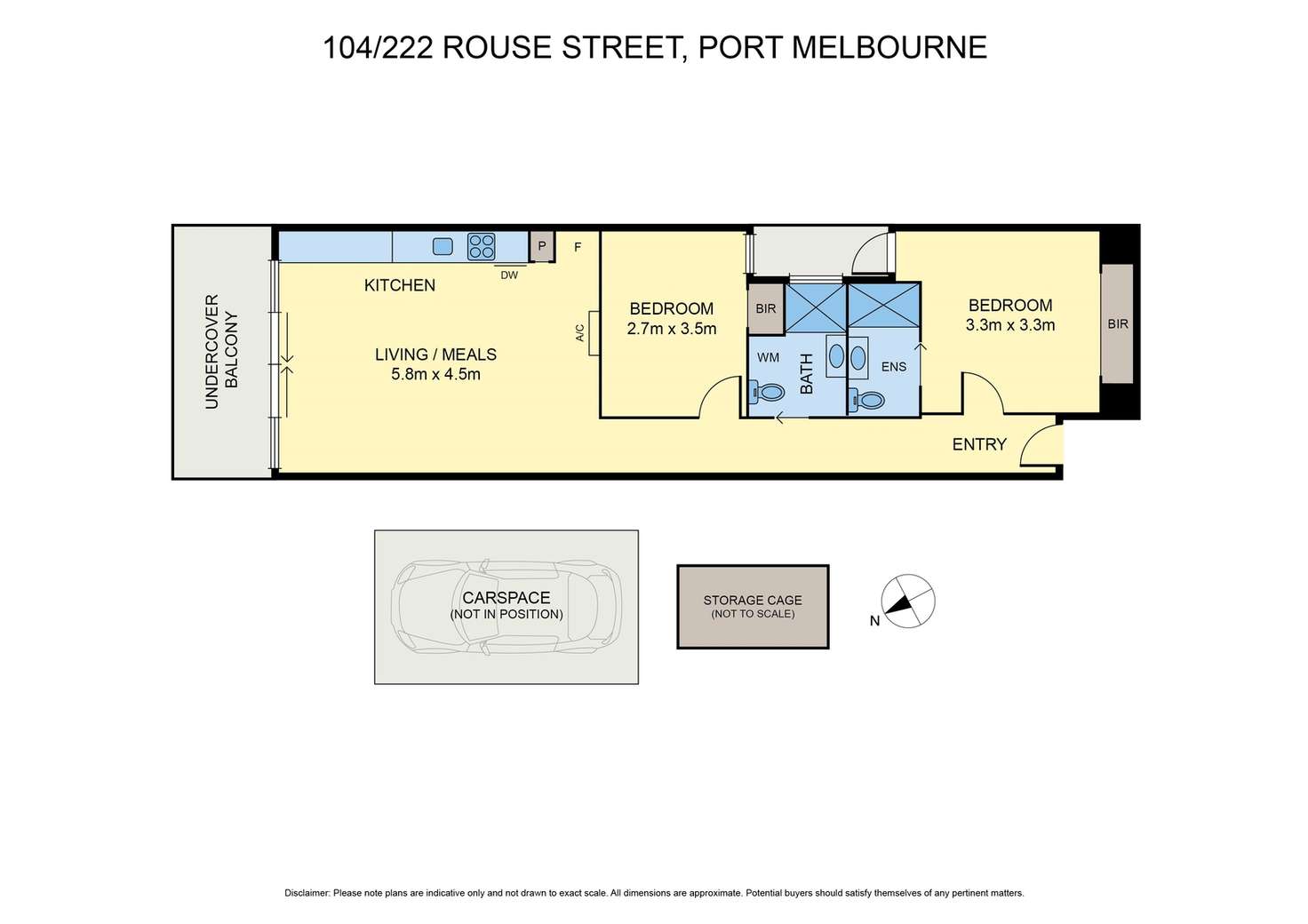 Floorplan of Homely apartment listing, 104/222-224 Rouse Street, Port Melbourne VIC 3207