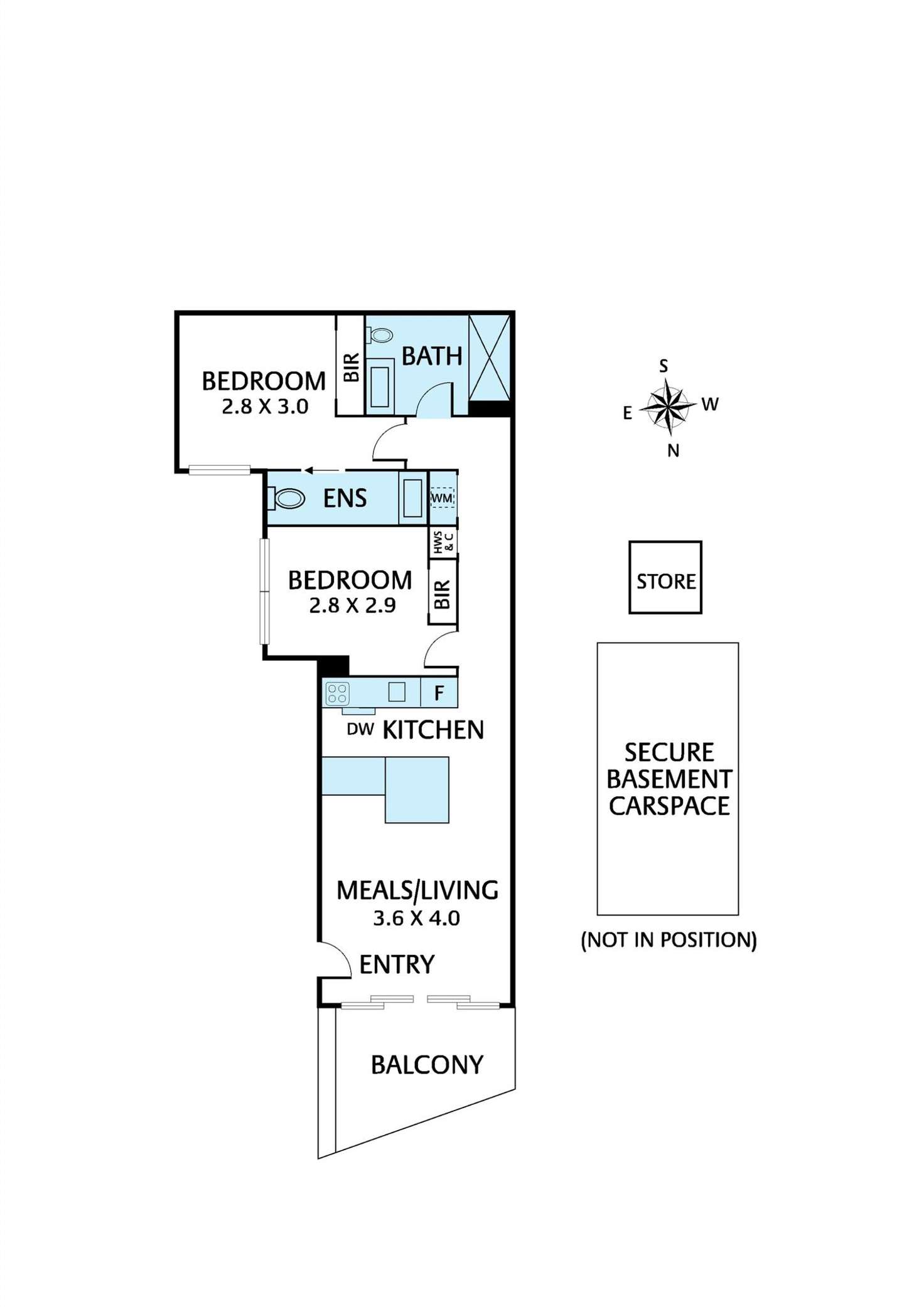 Floorplan of Homely apartment listing, 205/55 Islington Street, Collingwood VIC 3066