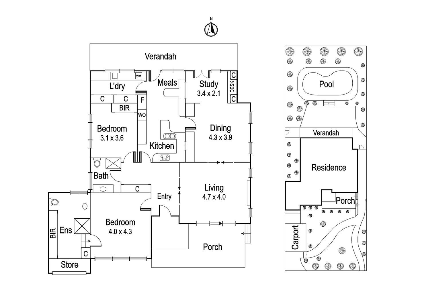 Floorplan of Homely house listing, 43 Thoresby Grove, Ivanhoe VIC 3079