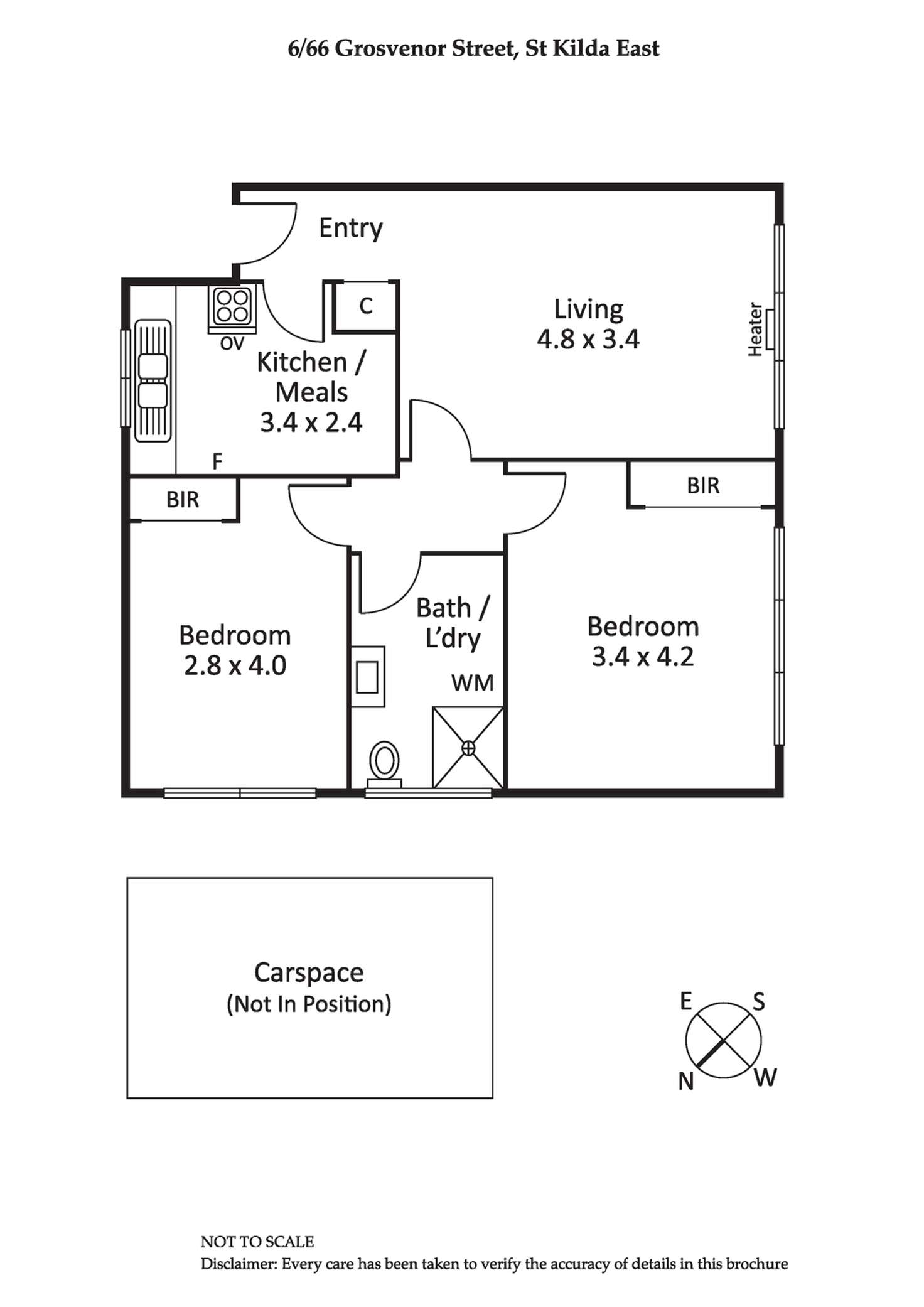 Floorplan of Homely apartment listing, 6/66 Grosvenor Street, Balaclava VIC 3183