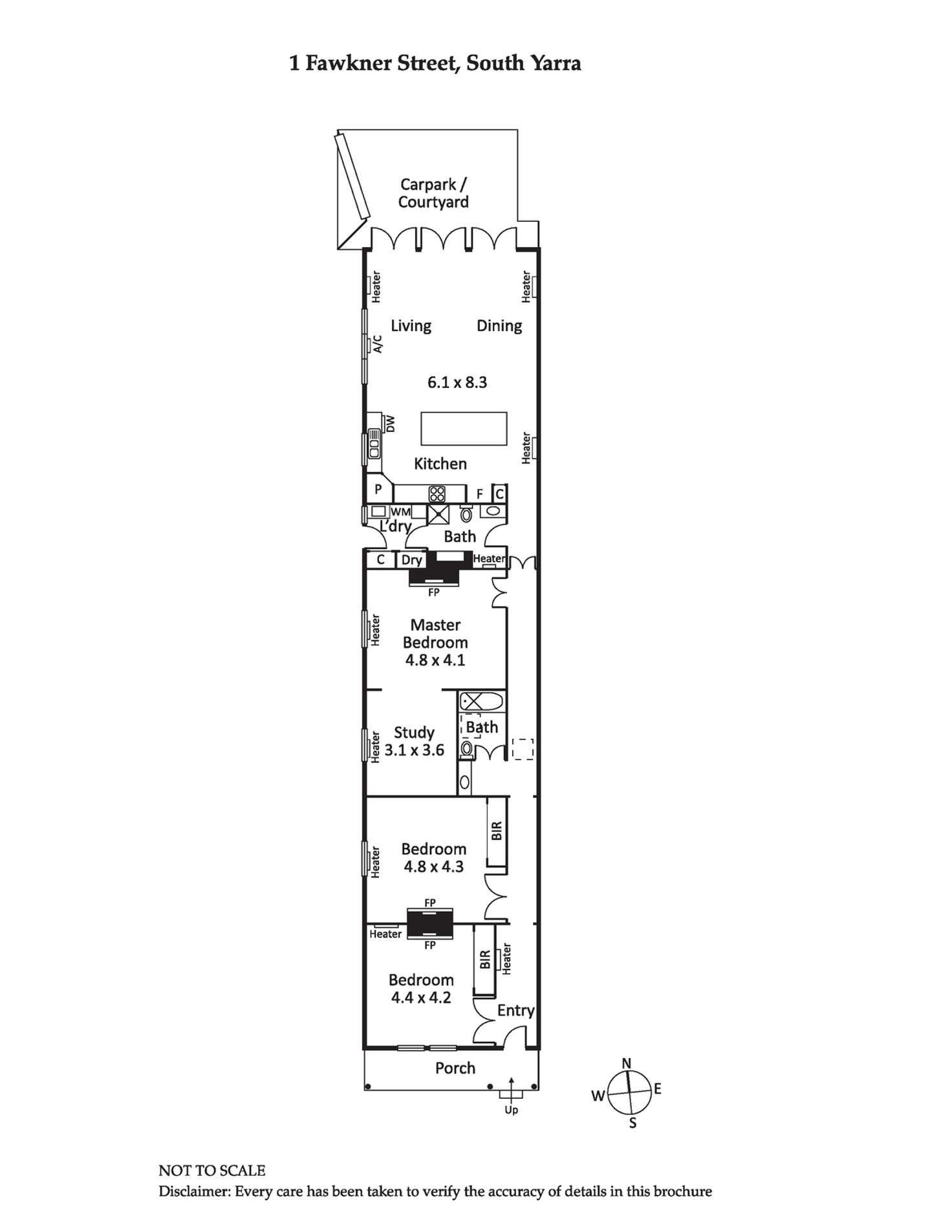 Floorplan of Homely house listing, 1 Fawkner Street, South Yarra VIC 3141