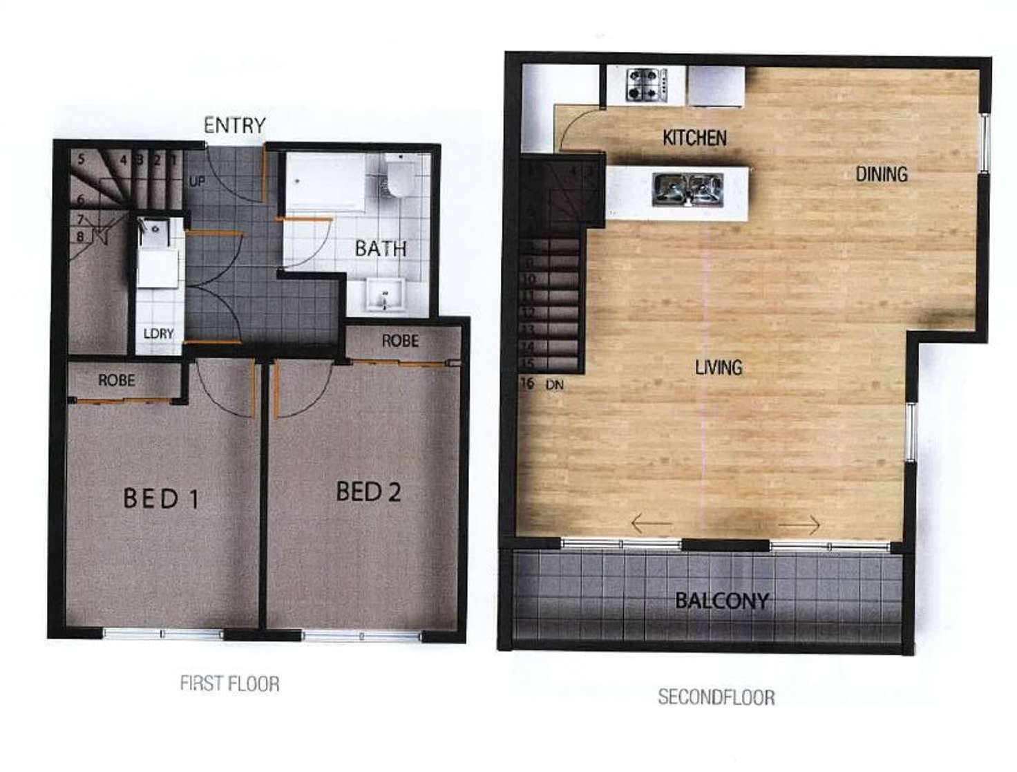 Floorplan of Homely apartment listing, 1/305 Buckley Street, Aberfeldie VIC 3040