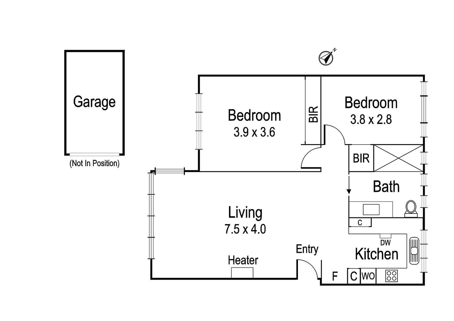 Floorplan of Homely apartment listing, 8/105 Locksley Road, Ivanhoe VIC 3079