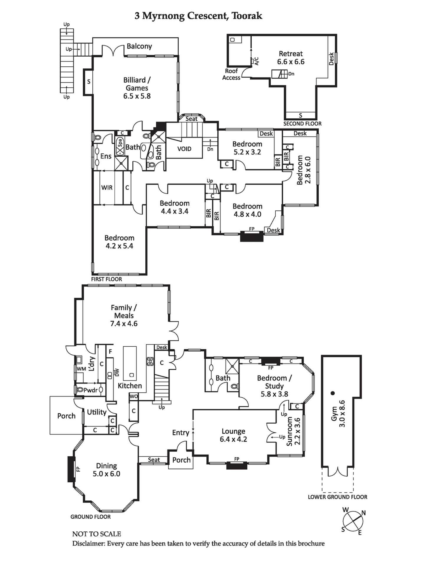 Floorplan of Homely house listing, 3 Myrnong Crescent, Toorak VIC 3142