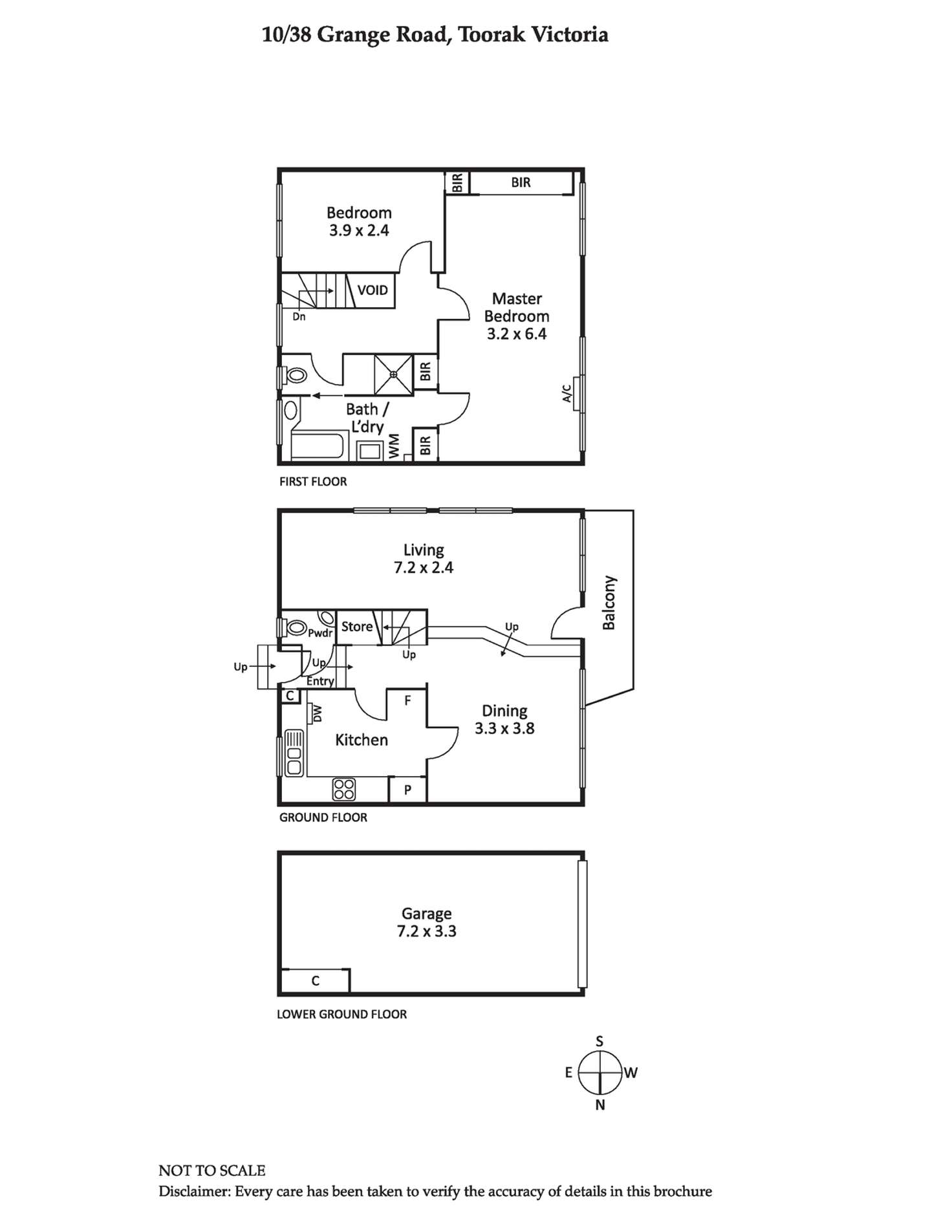 Floorplan of Homely townhouse listing, 10/38 Grange Road, Toorak VIC 3142