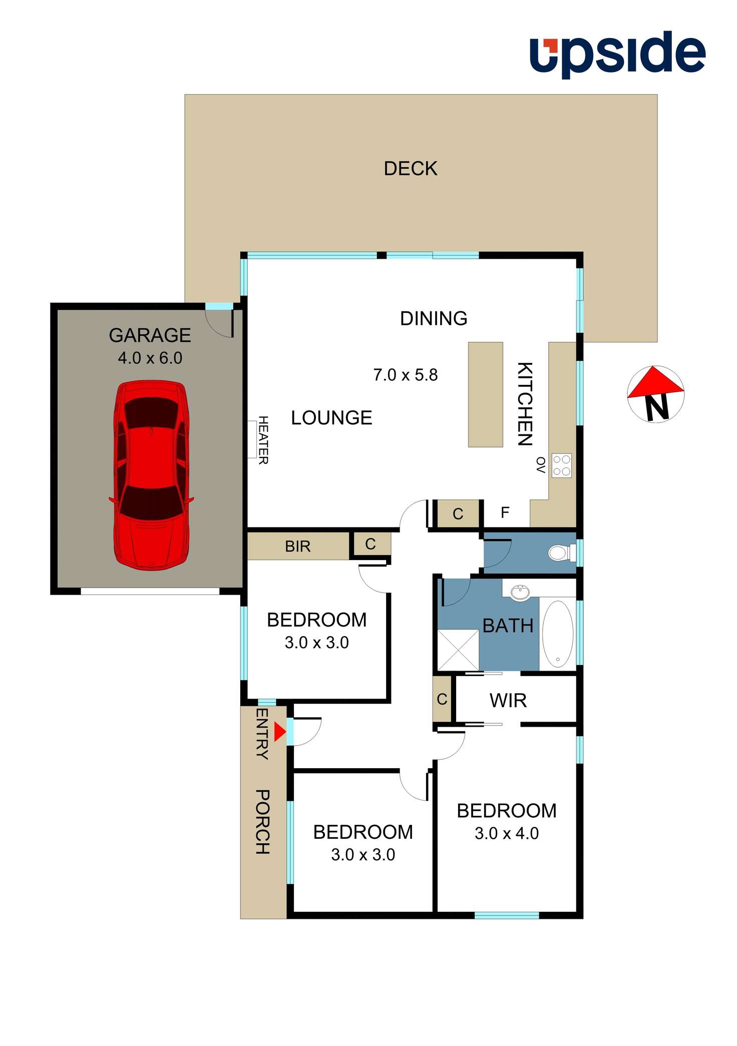 Floorplan of Homely unit listing, 1/84 Sheepwash Road, Barwon Heads VIC 3227