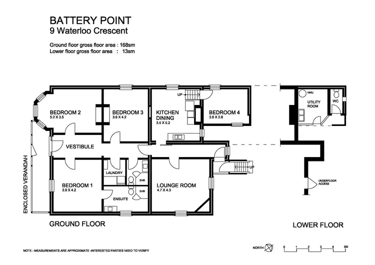 Floorplan of Homely house listing, 9 Waterloo Crescent, Battery Point TAS 7004