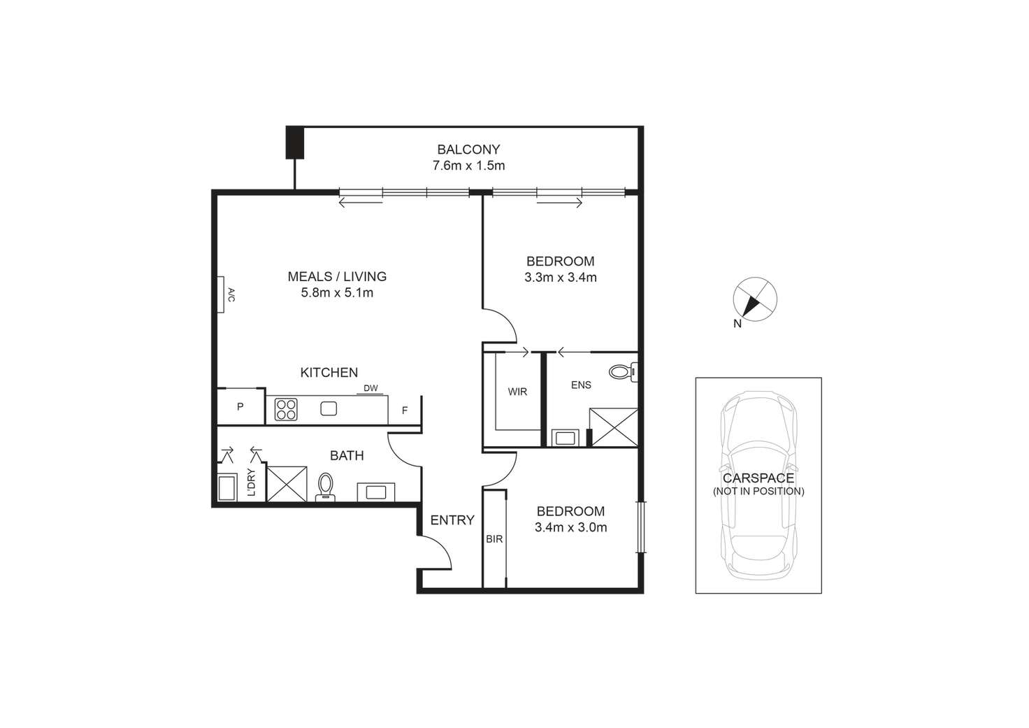 Floorplan of Homely apartment listing, 108/60 Broadway, Elwood VIC 3184