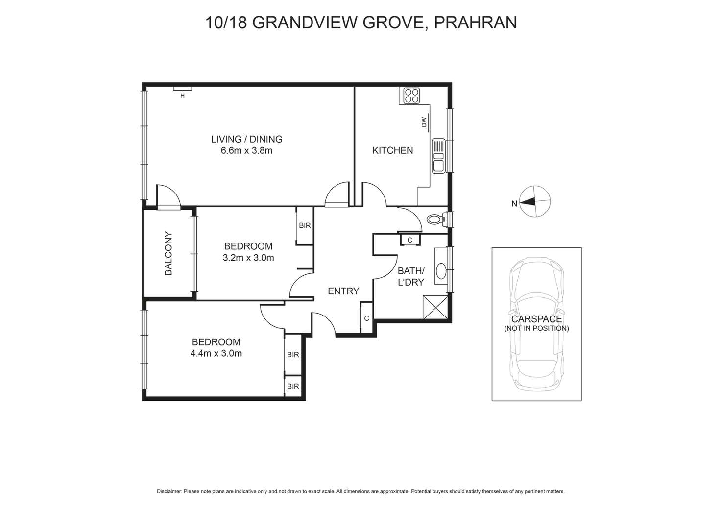Floorplan of Homely apartment listing, 10/18 Grandview Grove, Prahran VIC 3181