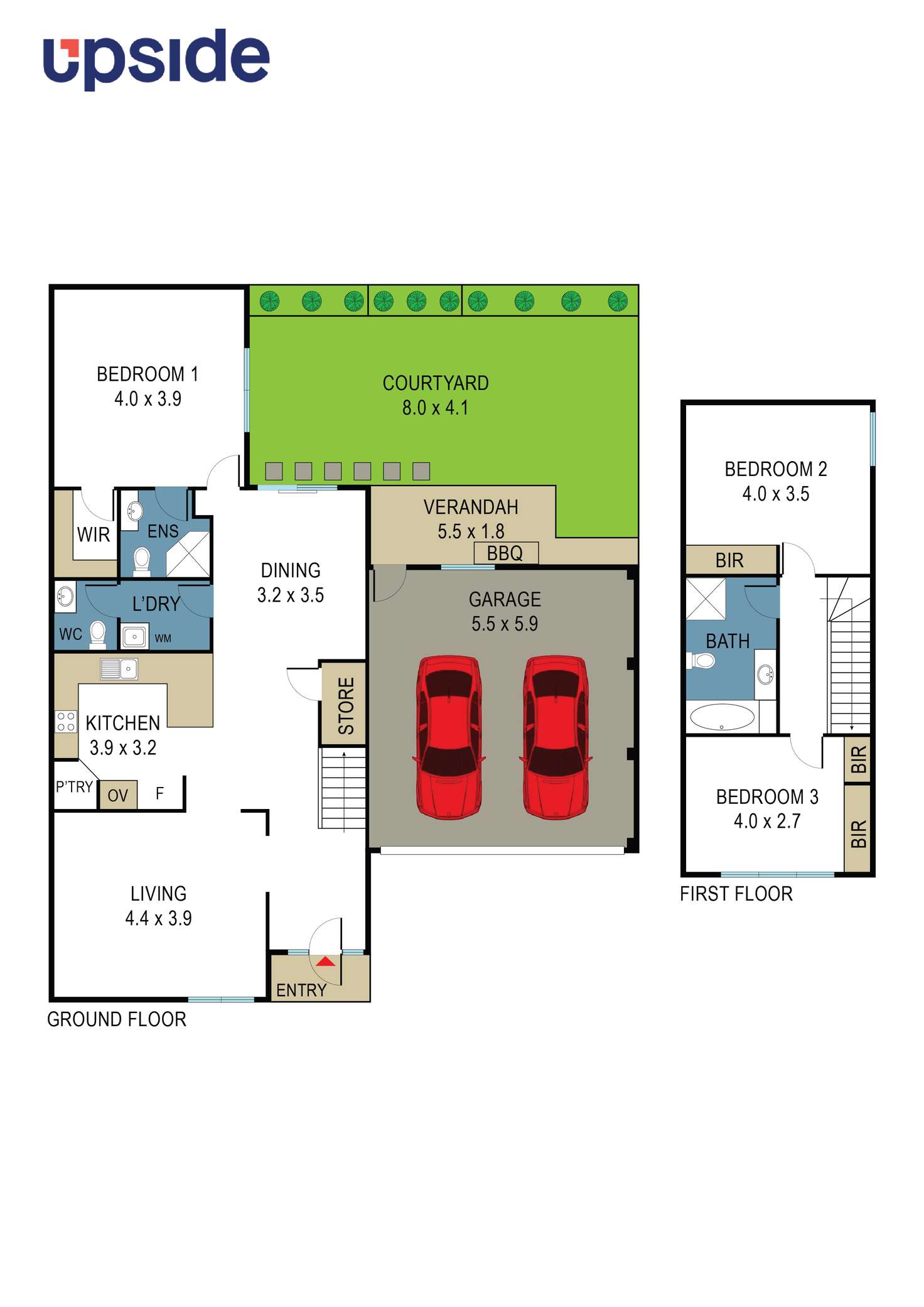 Floorplan of Homely townhouse listing, 3/126 Cooper Street, Essendon VIC 3040