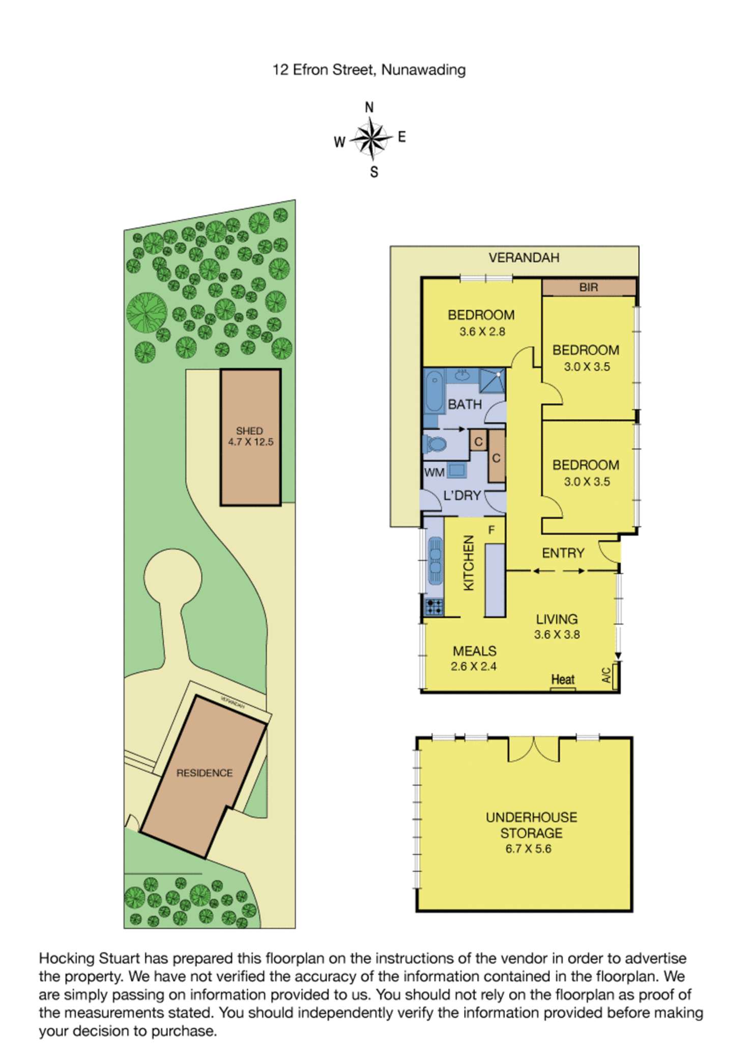 Floorplan of Homely house listing, 12 Efron Street, Nunawading VIC 3131