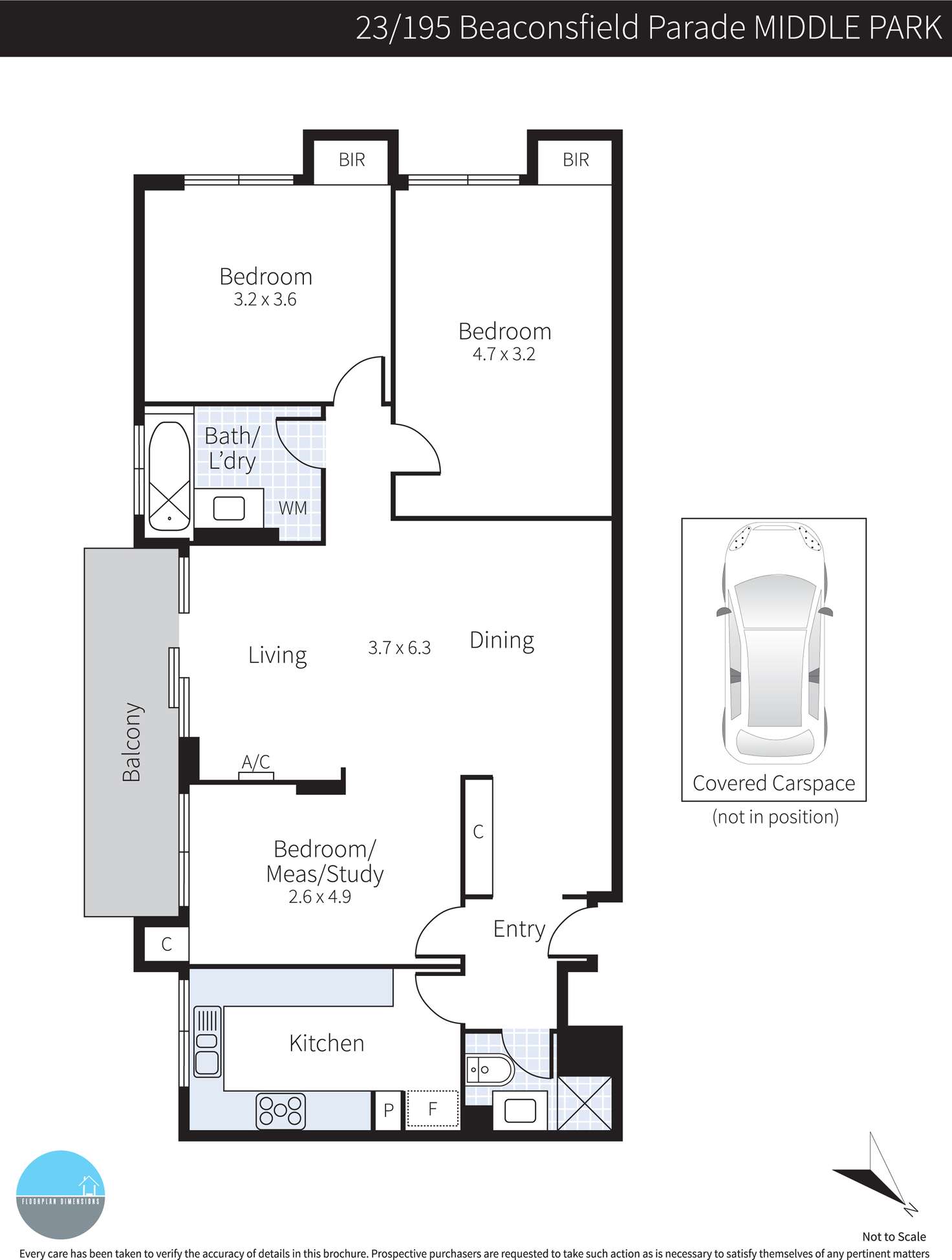 Floorplan of Homely apartment listing, 23/195 Beaconsfield  Parade, Middle Park VIC 3206