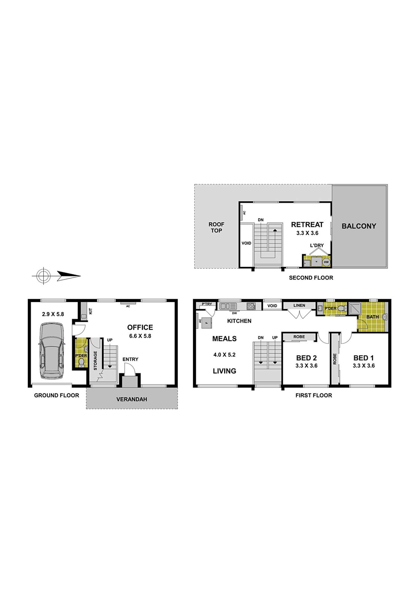 Floorplan of Homely townhouse listing, 2 Ashburn Grove, Ashburton VIC 3147