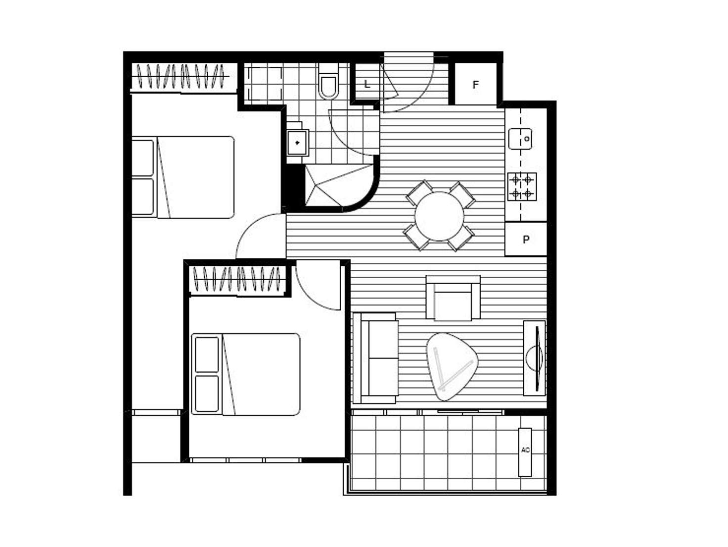 Floorplan of Homely apartment listing, 316/101 Bay Street, Port Melbourne VIC 3207