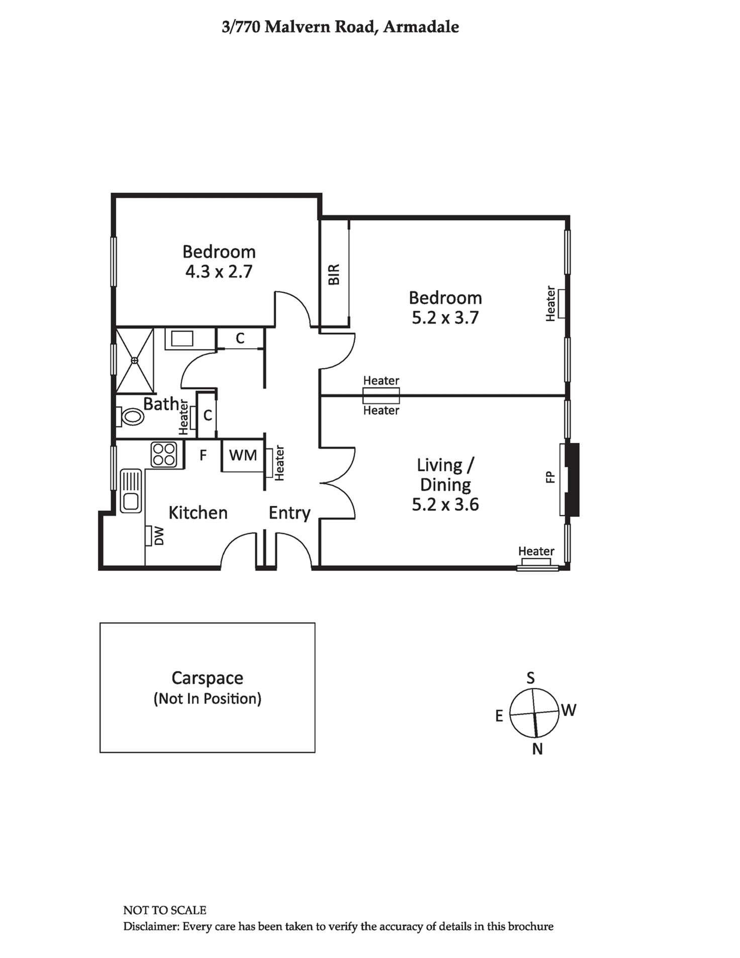 Floorplan of Homely apartment listing, 3/770 Malvern Road, Armadale VIC 3143