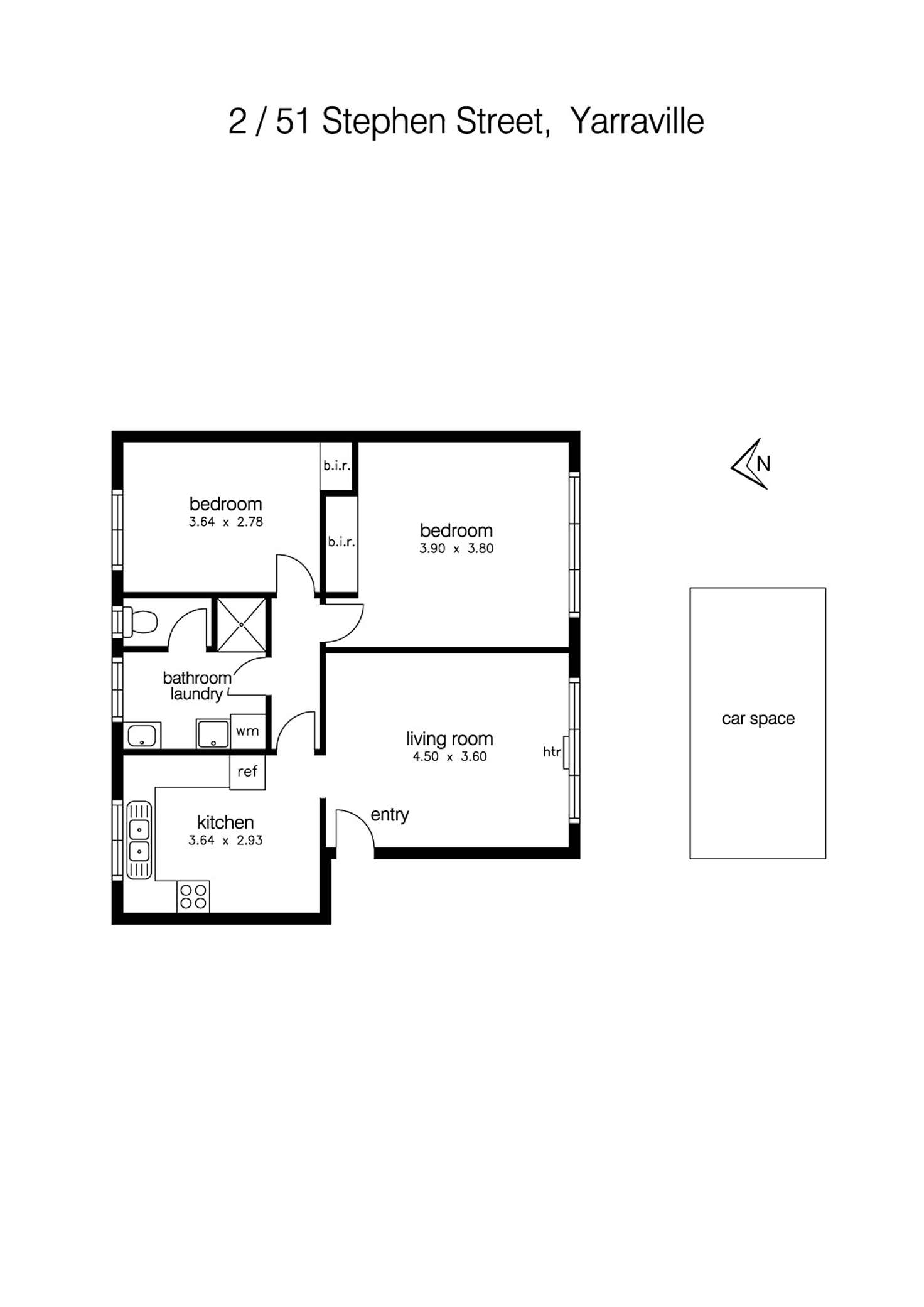 Floorplan of Homely apartment listing, 2/51 Stephen Street, Yarraville VIC 3013