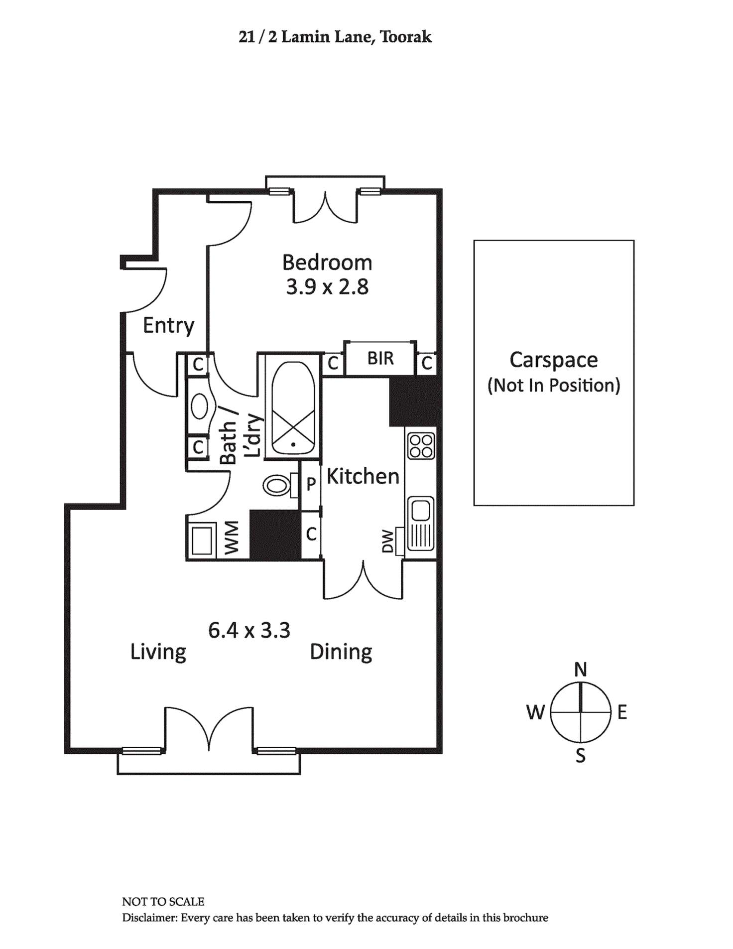 Floorplan of Homely apartment listing, 21/2 Lamin Lane, Toorak VIC 3142