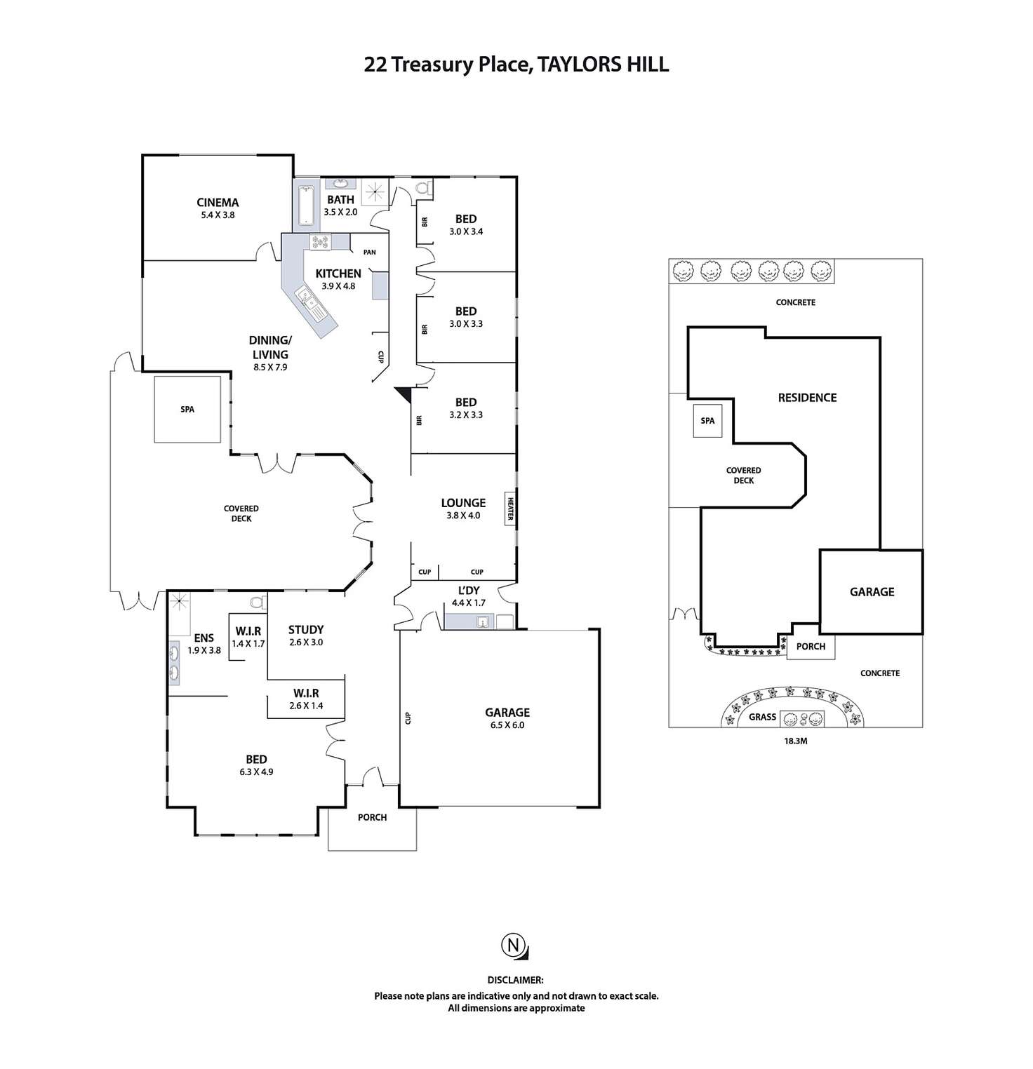 Floorplan of Homely house listing, 22 Treasury Place, Taylors Hill VIC 3037
