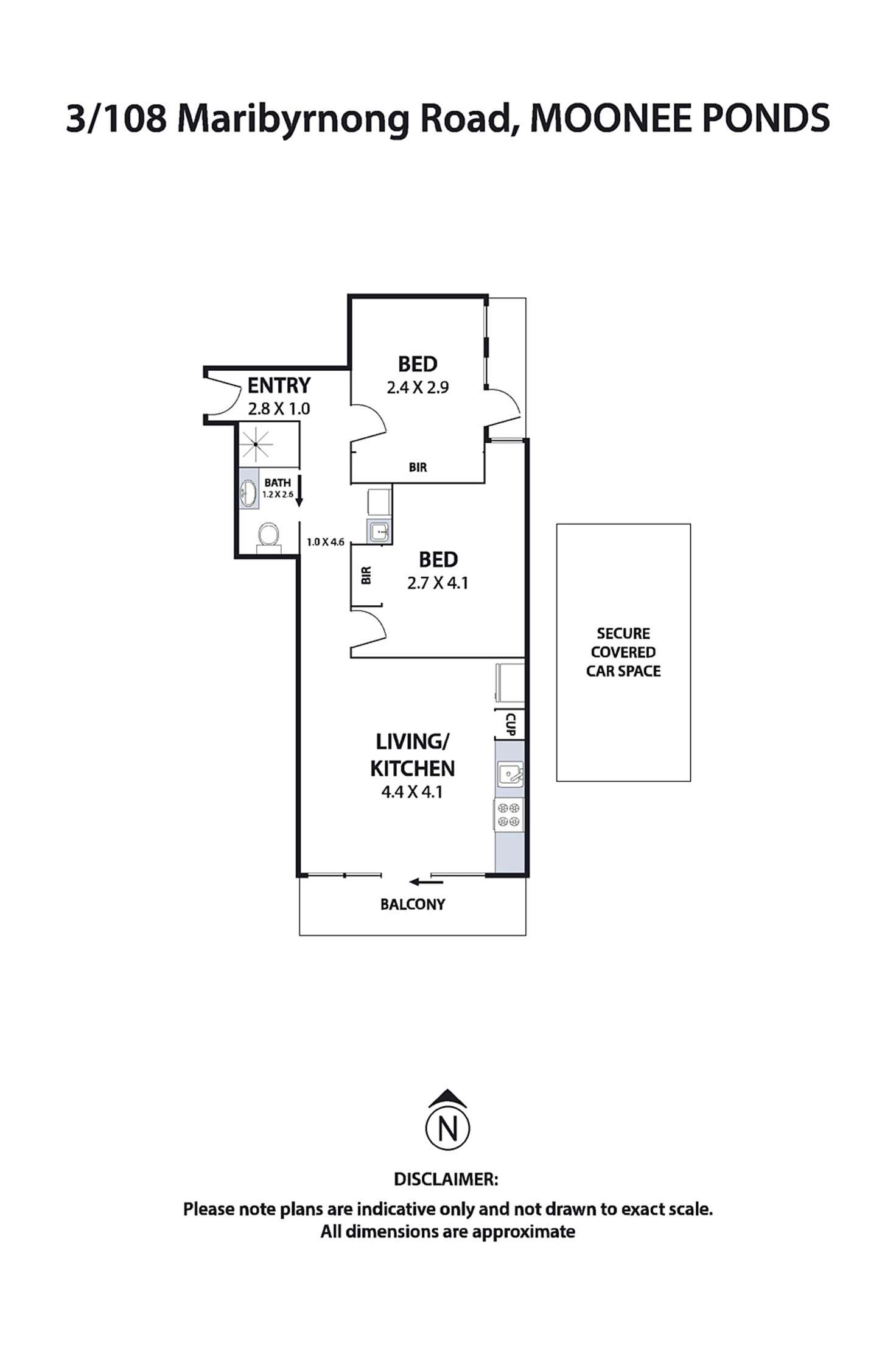 Floorplan of Homely apartment listing, 3/108 Maribyrnong Road, Moonee Ponds VIC 3039
