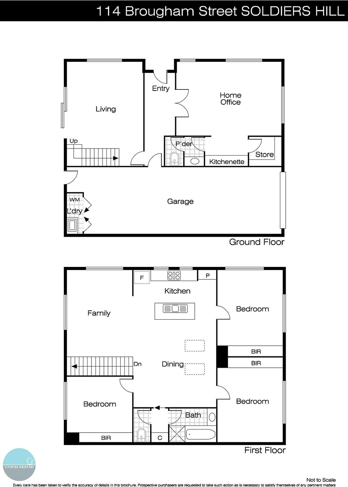 Floorplan of Homely townhouse listing, 114 Brougham Street, Soldiers Hill VIC 3350