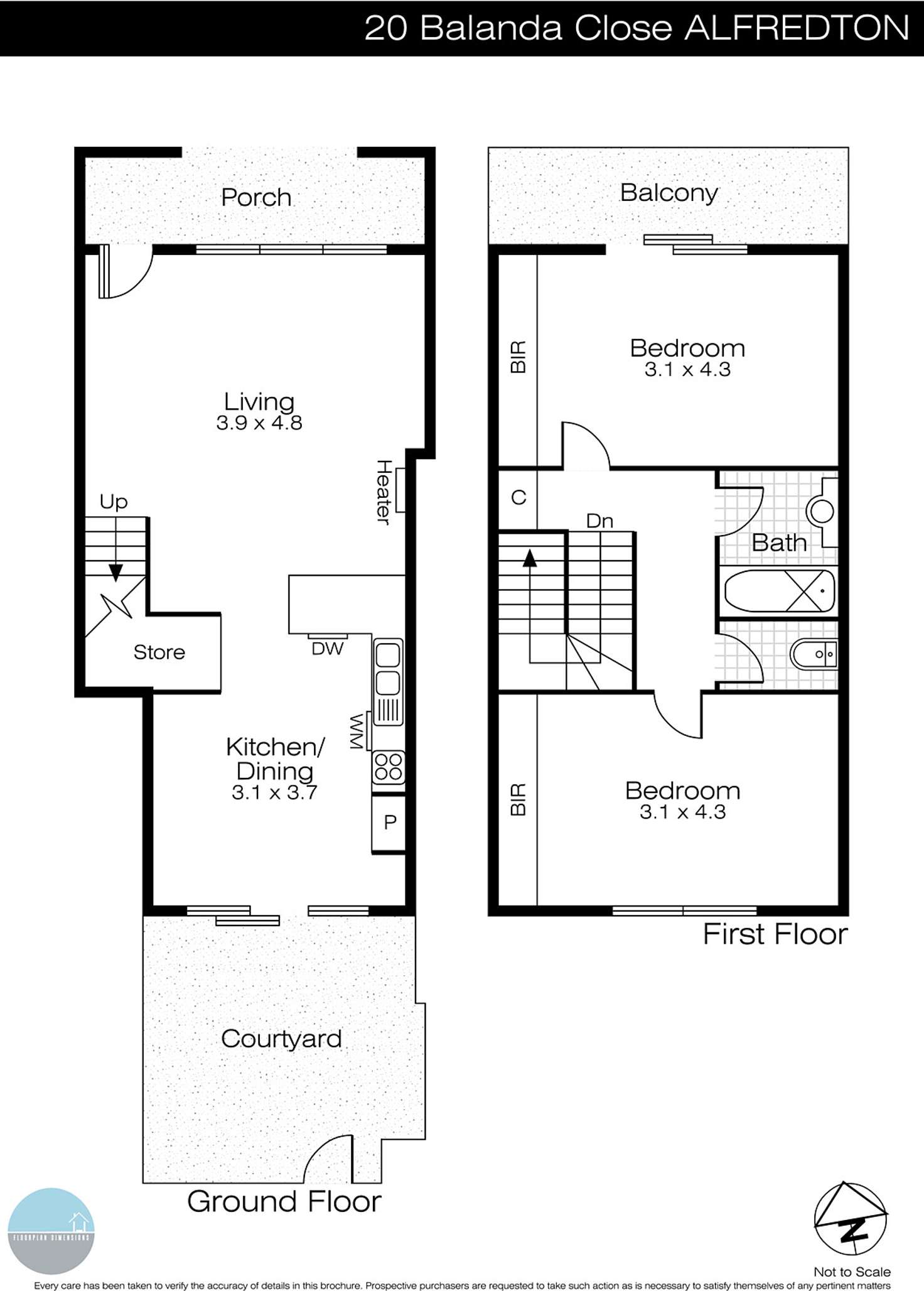 Floorplan of Homely townhouse listing, 20 Balanada Close, Alfredton VIC 3350