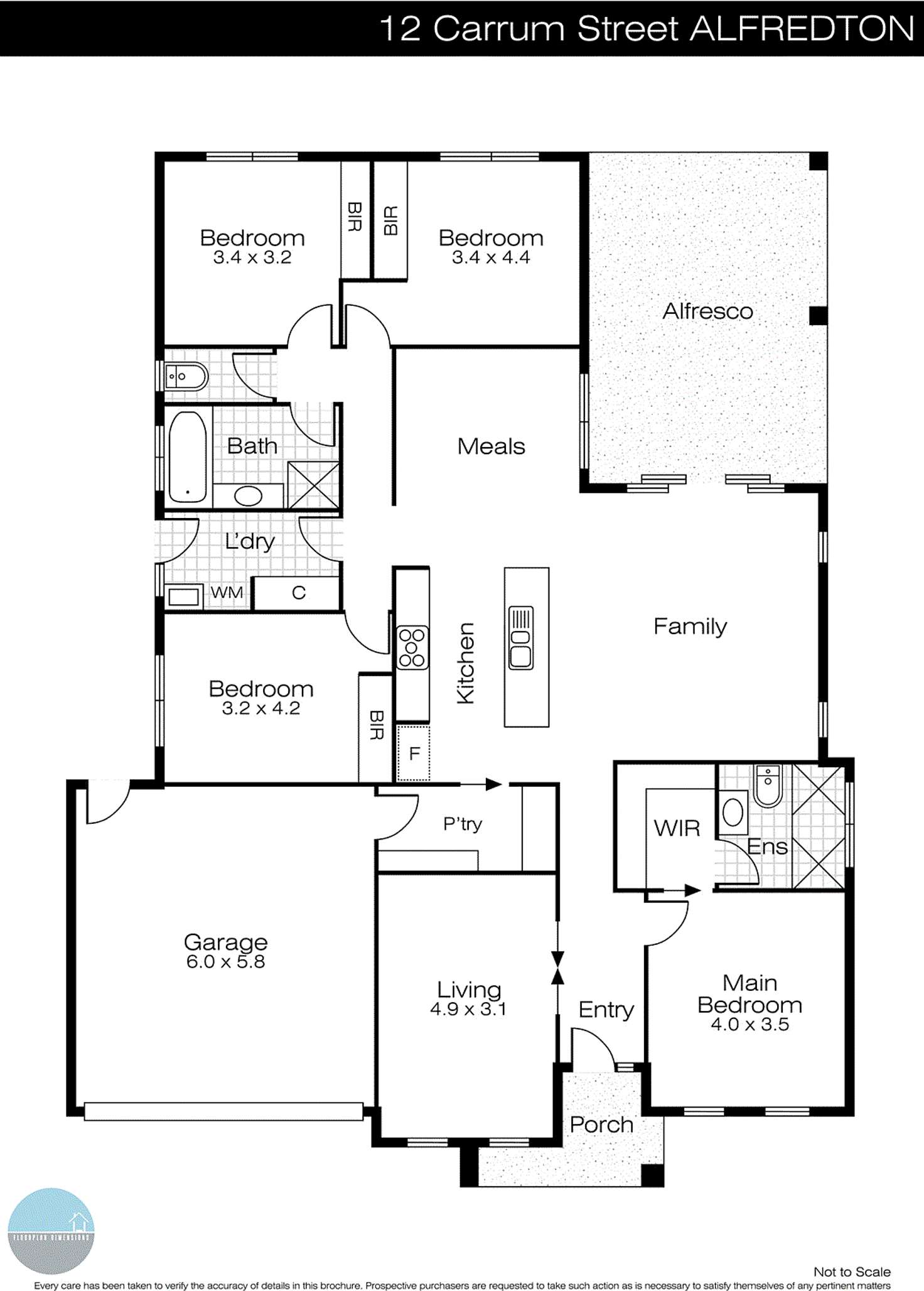 Floorplan of Homely house listing, 12 Carrum Street, Alfredton VIC 3350