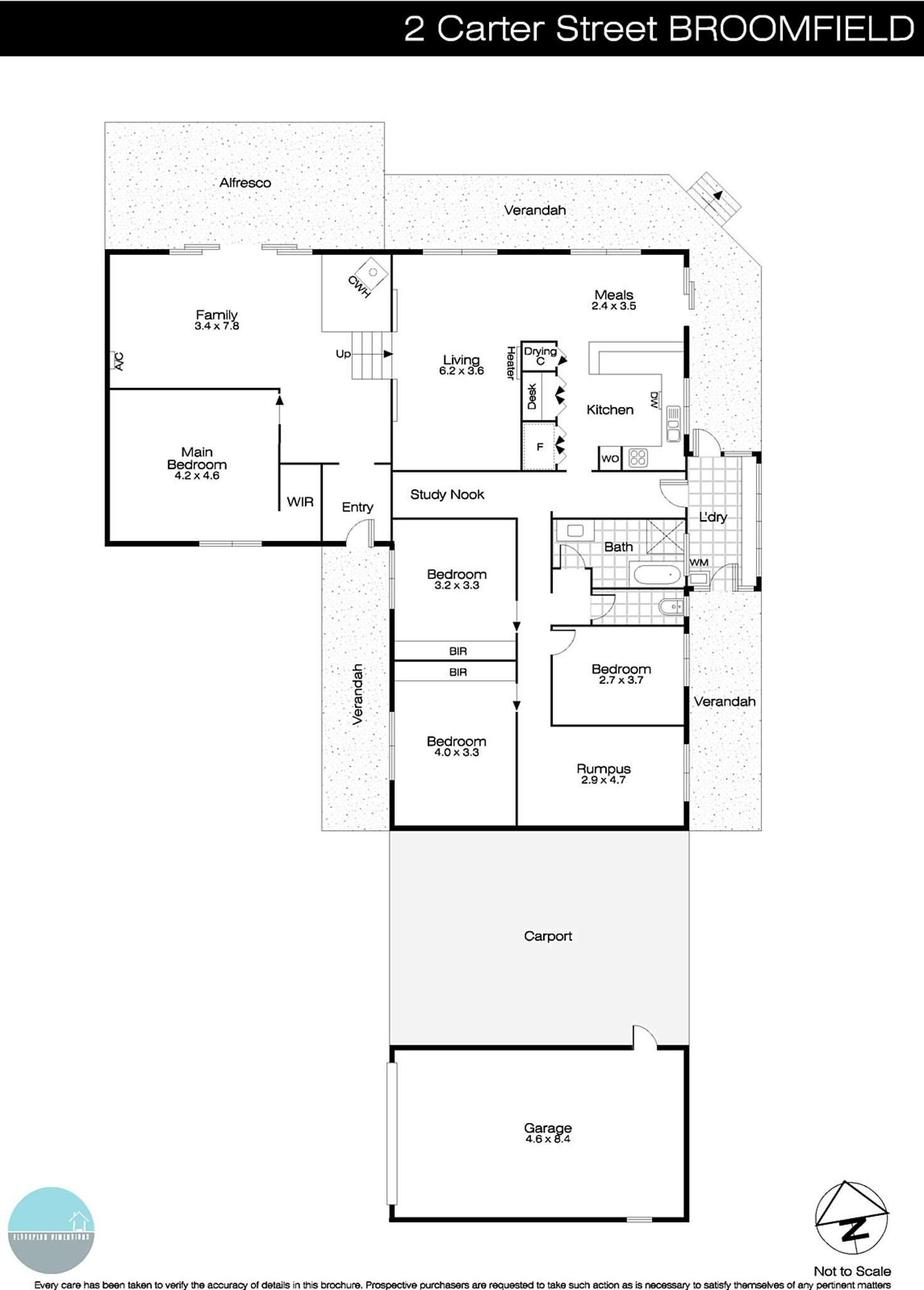 Floorplan of Homely house listing, 2 Carter Street, Broomfield VIC 3364