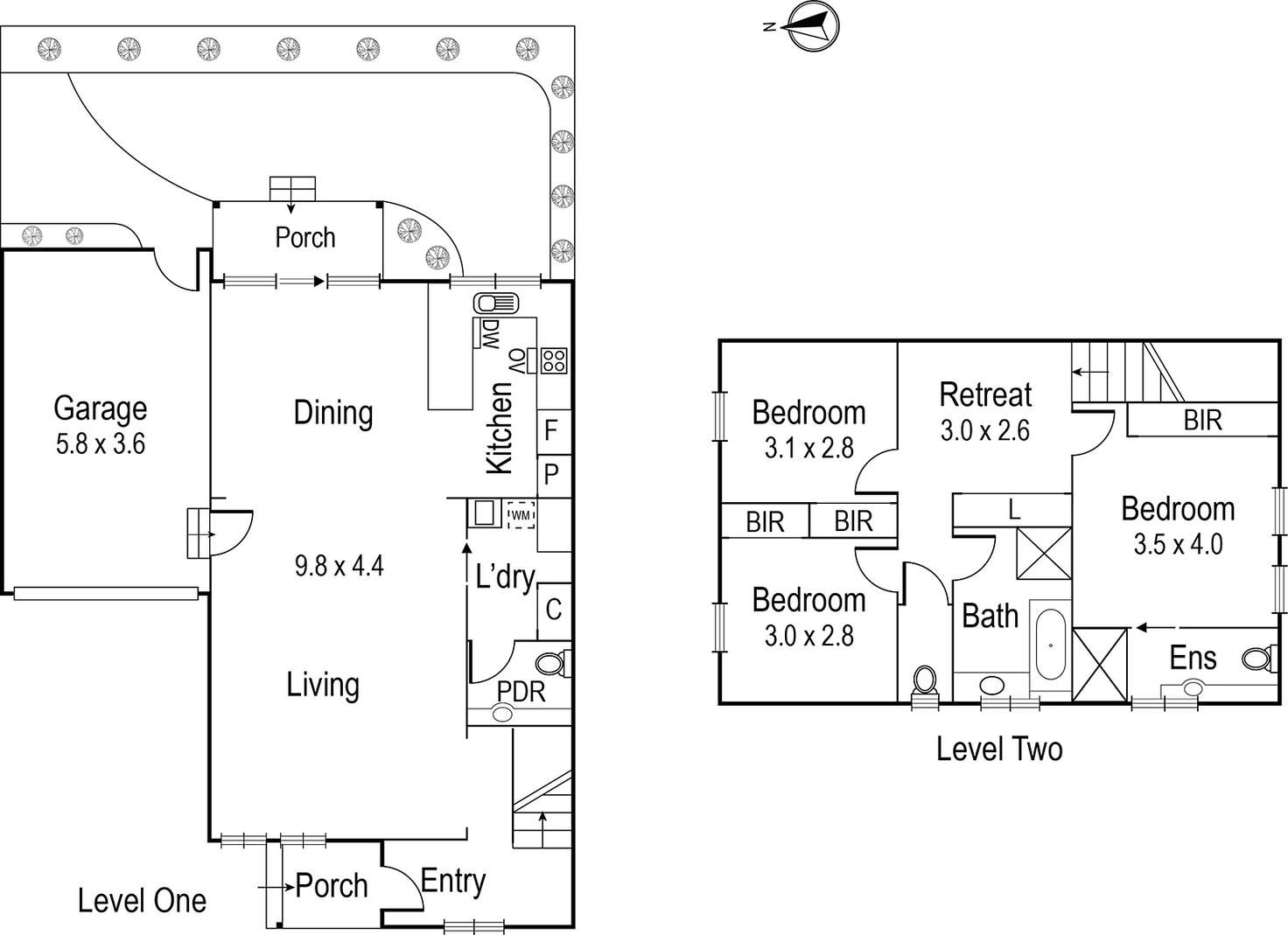 Floorplan of Homely townhouse listing, 4/194 Rosanna Road, Rosanna VIC 3084