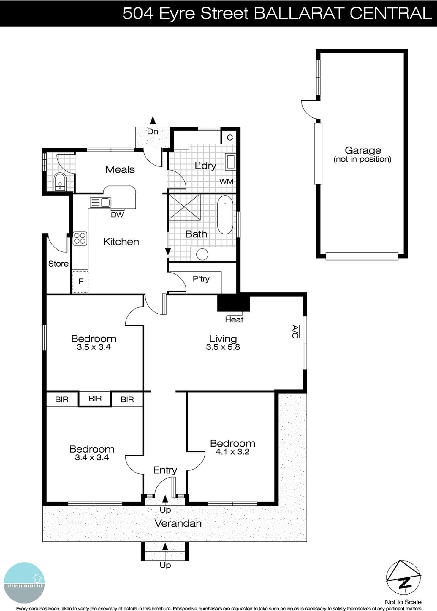 Floorplan of Homely house listing, 504 Eyre Street, Ballarat Central VIC 3350