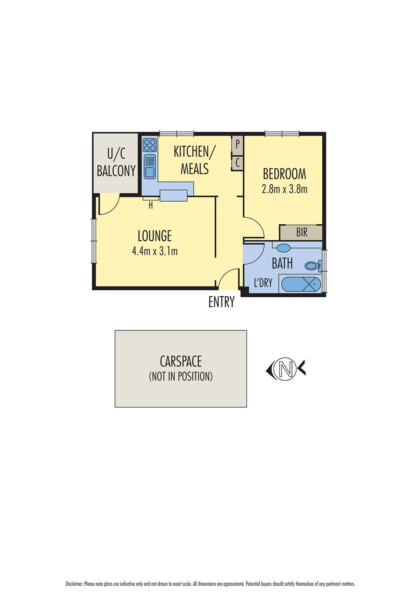 Floorplan of Homely apartment listing, 1/823 Rathdowne Street, Carlton North VIC 3054