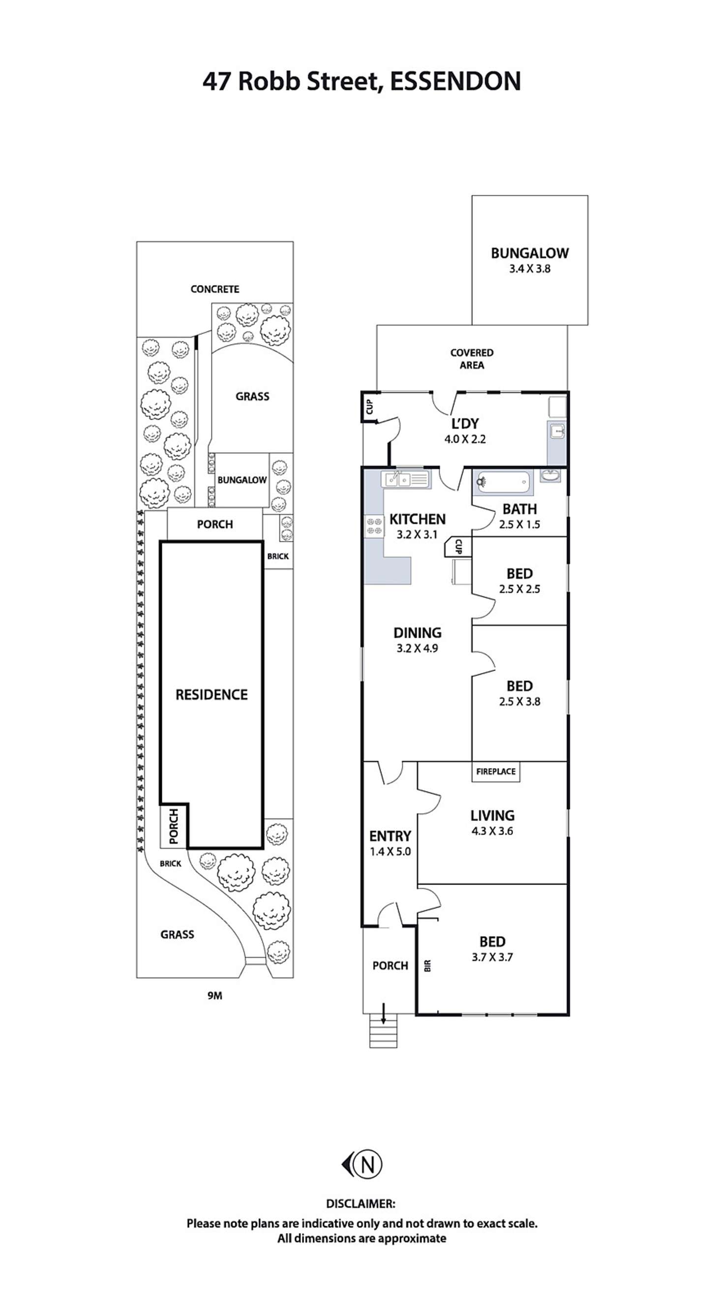 Floorplan of Homely house listing, 47 Robb Street, Essendon VIC 3040