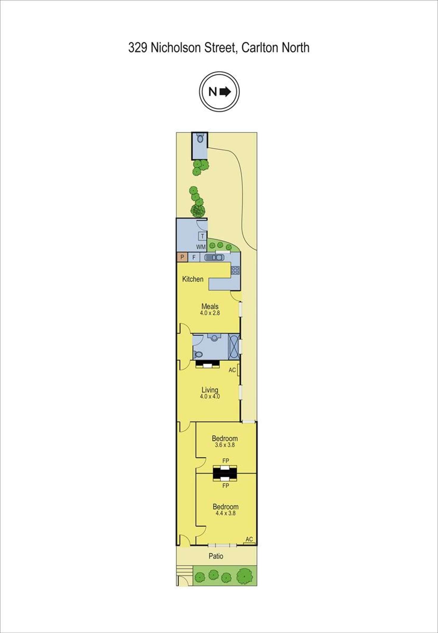 Floorplan of Homely house listing, 329 Nicholson Street, Carlton North VIC 3054