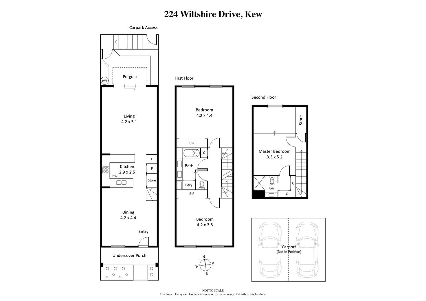 Floorplan of Homely townhouse listing, 224 Wiltshire Drive, Kew VIC 3101