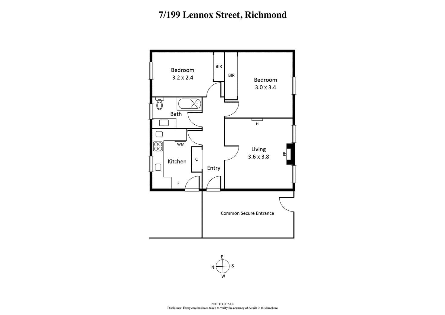 Floorplan of Homely apartment listing, 7/199 Lennox Street, Richmond VIC 3121