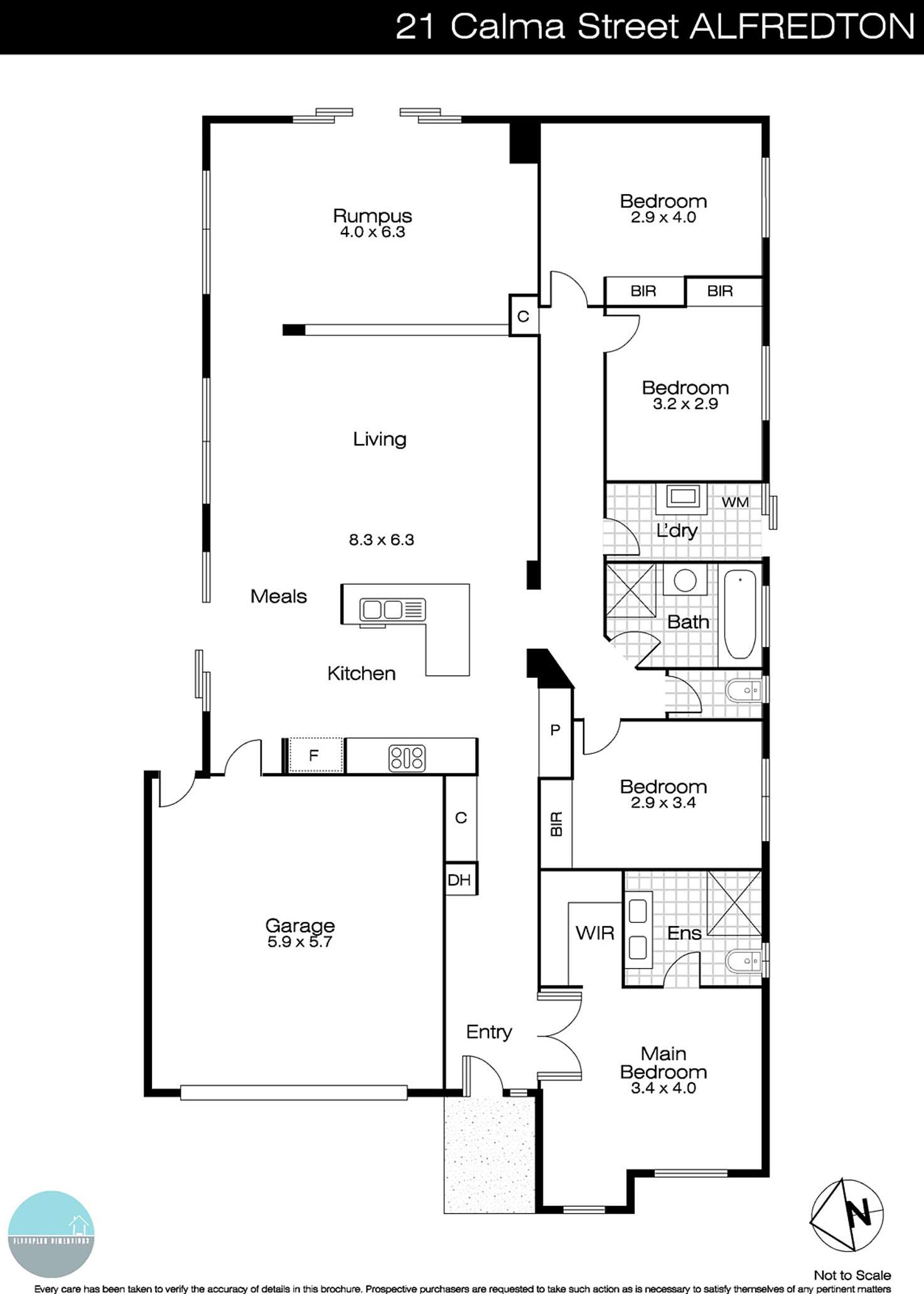 Floorplan of Homely house listing, 21 Calma Street, Alfredton VIC 3350