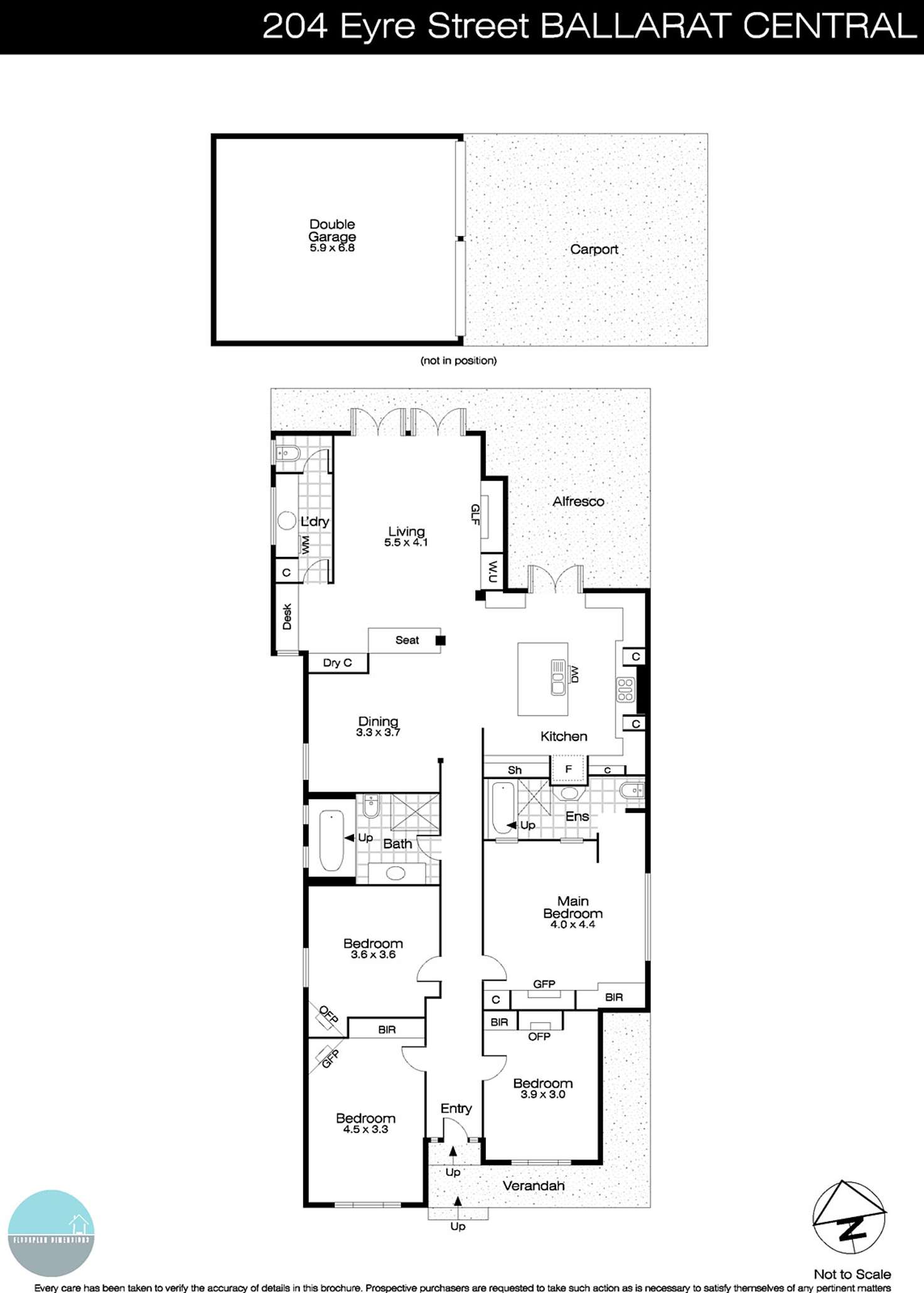 Floorplan of Homely house listing, 204 Eyre Street, Ballarat Central VIC 3350