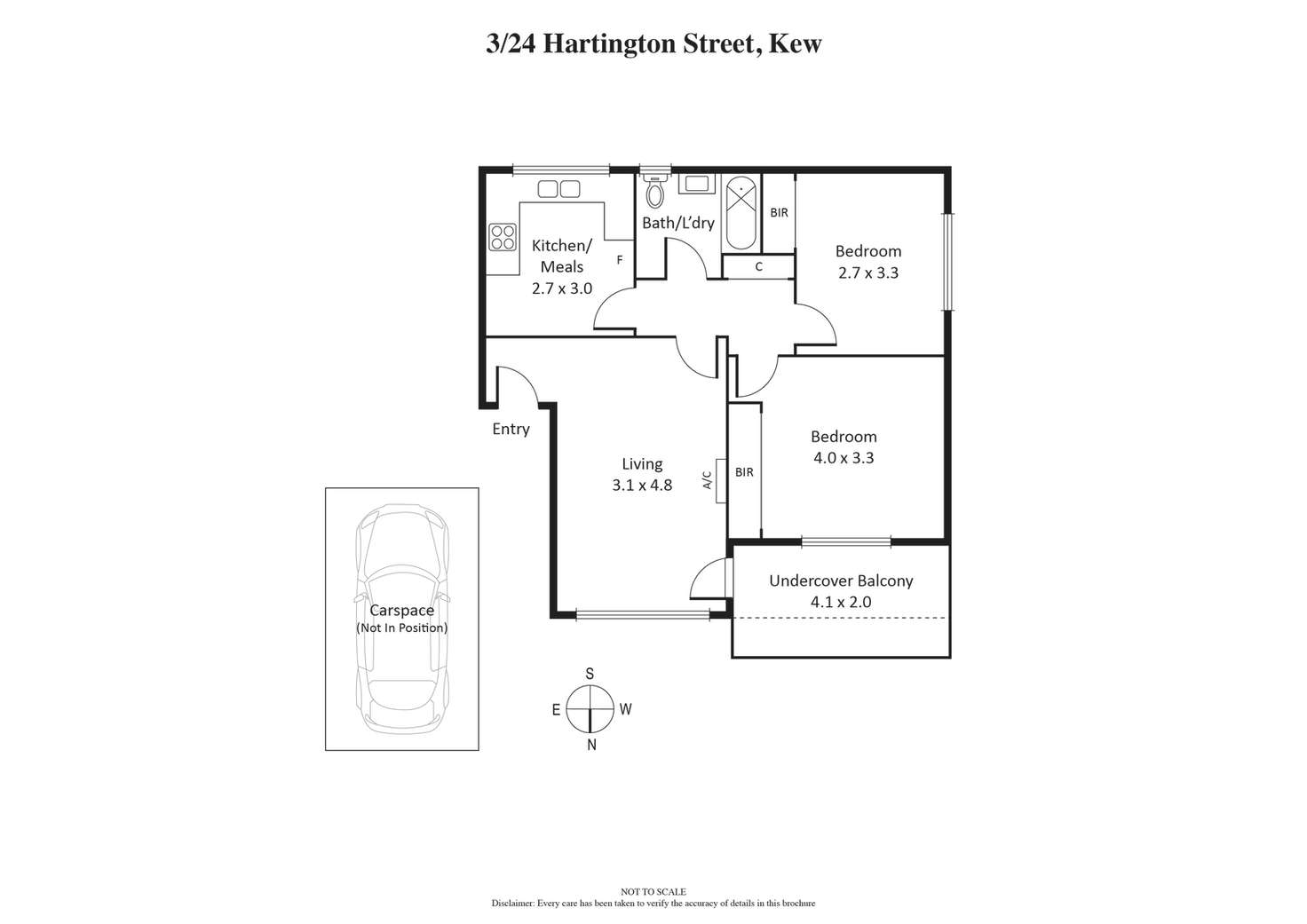 Floorplan of Homely apartment listing, 3/24 Hartington Street, Kew VIC 3101