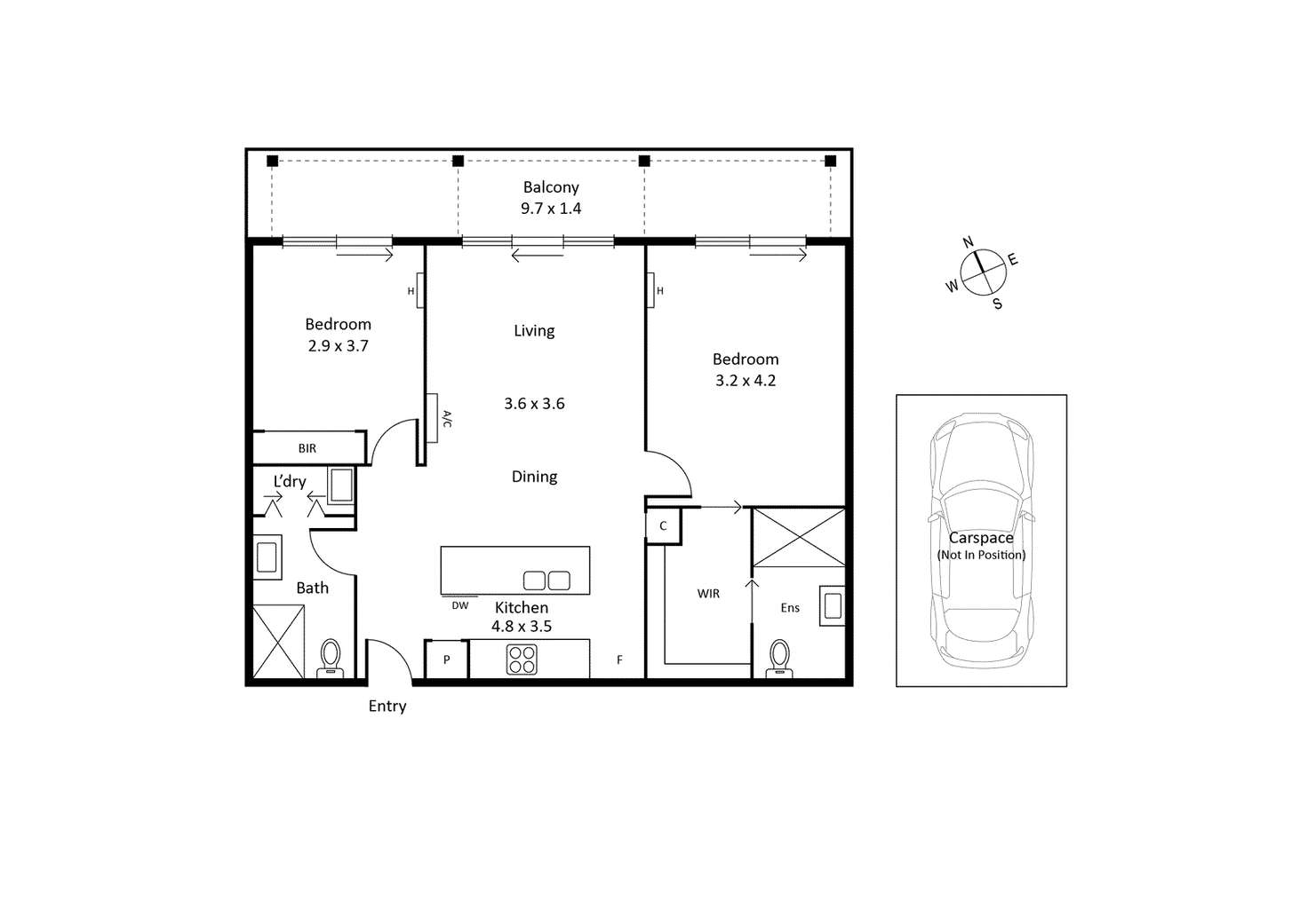 Floorplan of Homely apartment listing, 205/60 Broadway, Elwood VIC 3184