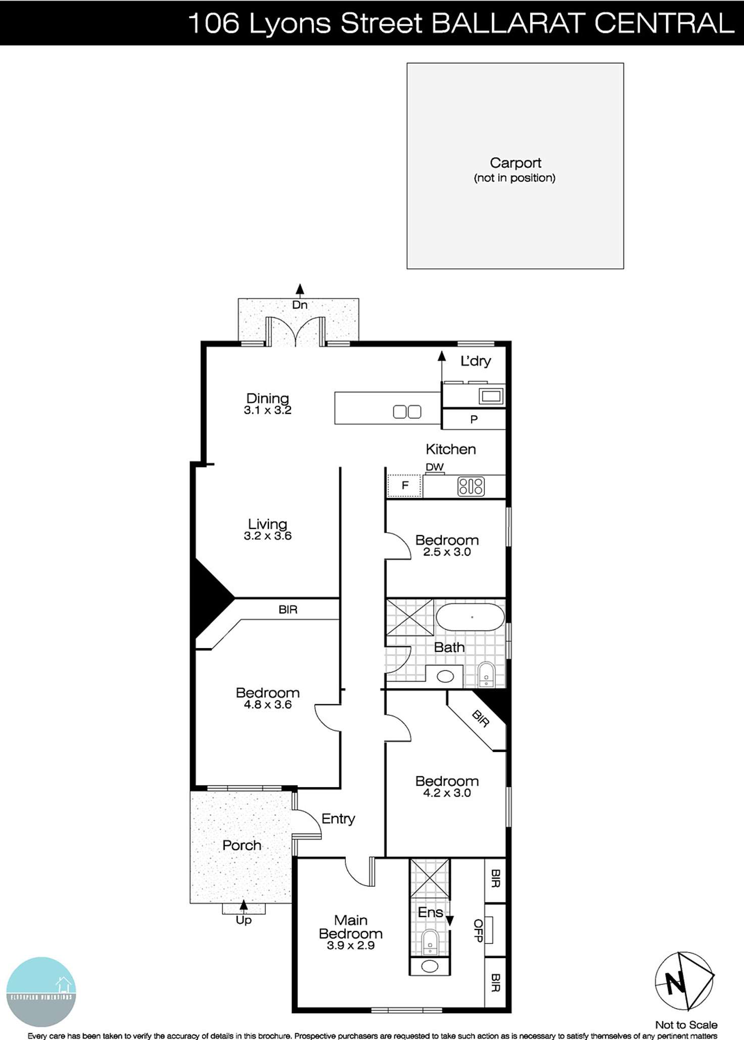 Floorplan of Homely house listing, 106 Lyons Street South, Ballarat Central VIC 3350