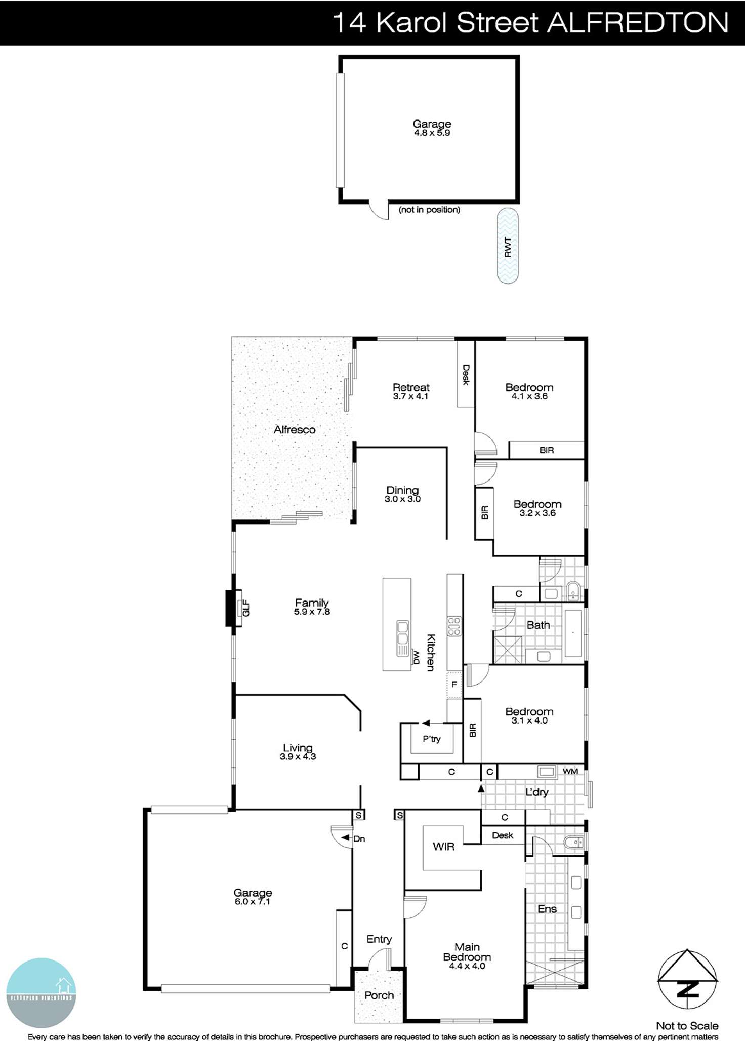 Floorplan of Homely house listing, 14 Karol Street, Alfredton VIC 3350