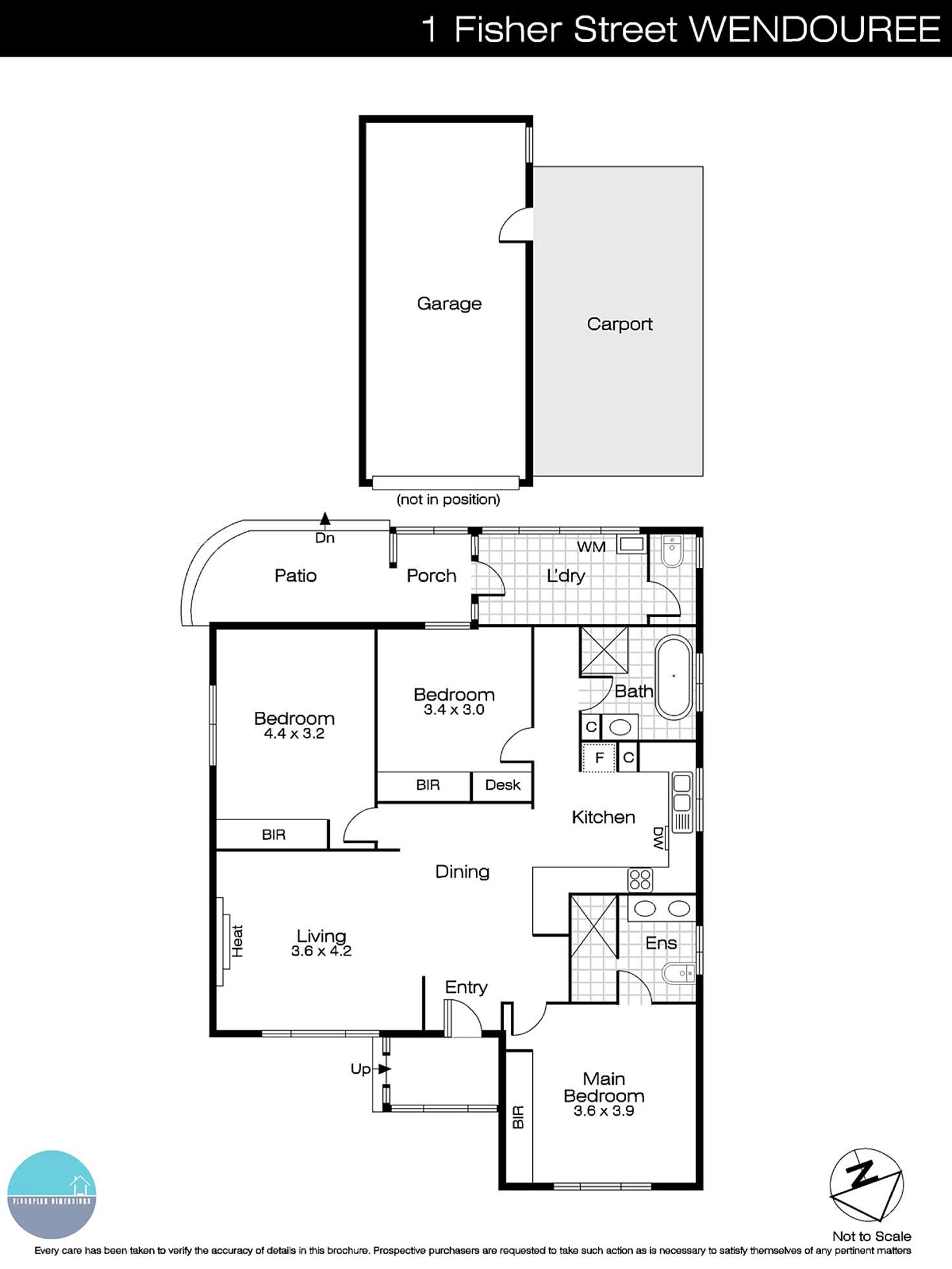 Floorplan of Homely house listing, 1 Fisher Street, Wendouree VIC 3355