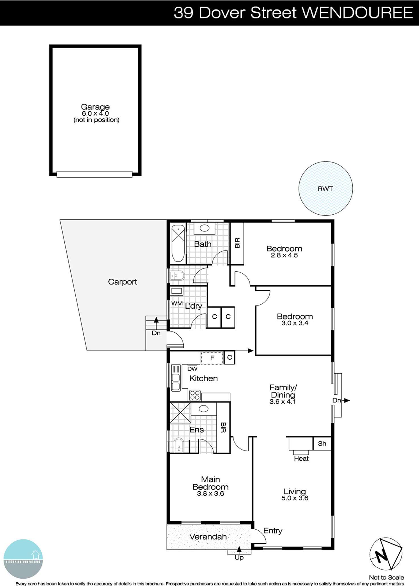 Floorplan of Homely house listing, 39 Dover Street, Wendouree VIC 3355