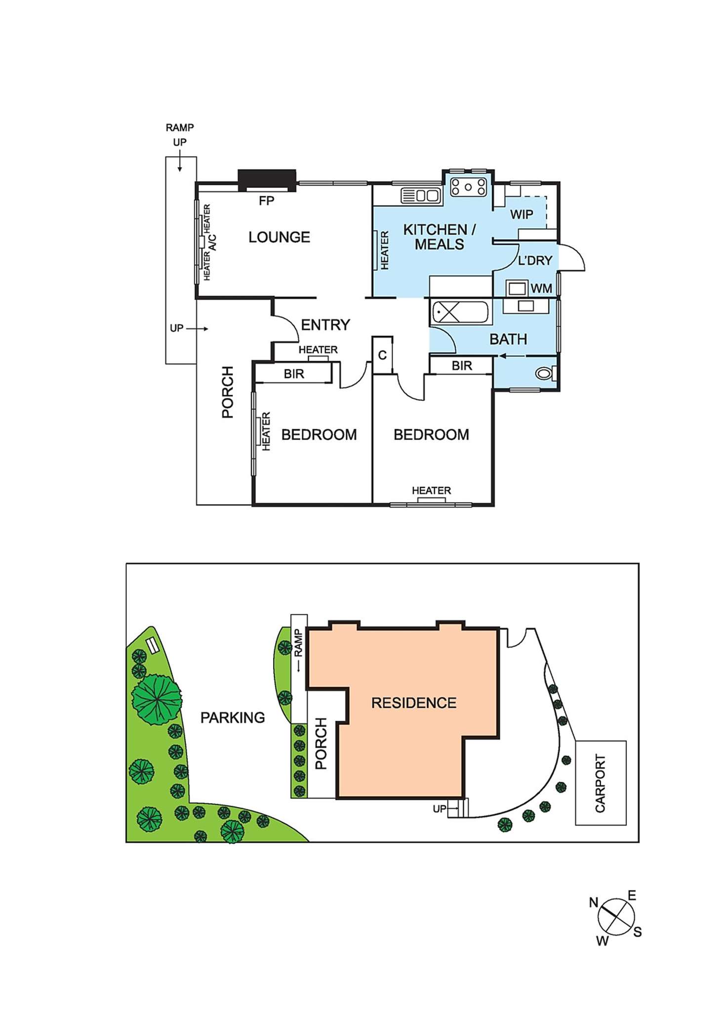 Floorplan of Homely unit listing, 1/1188 Main Road, Eltham VIC 3095