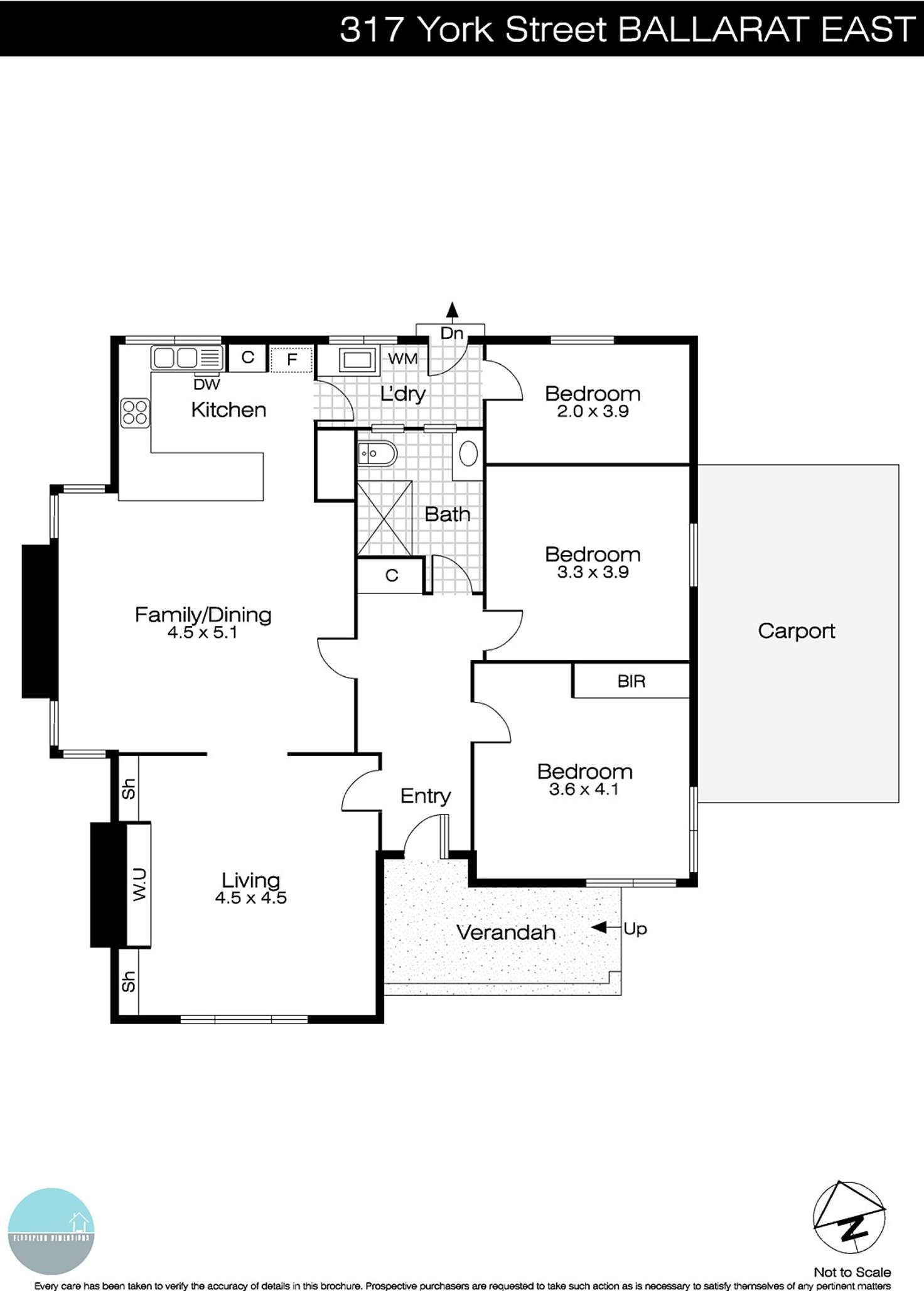 Floorplan of Homely house listing, 1/317 York Street, Ballarat East VIC 3350