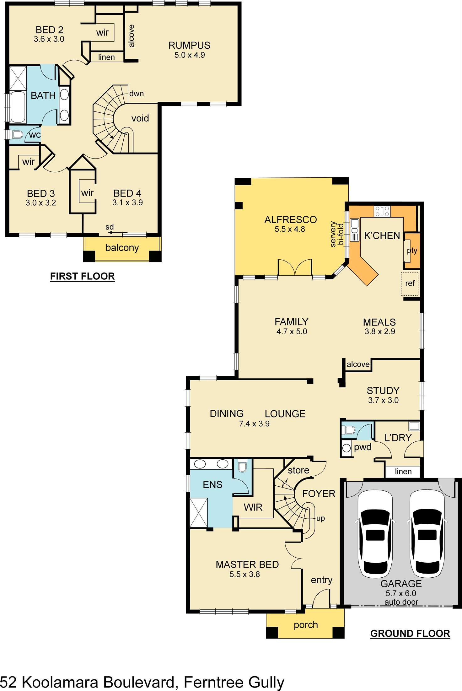 Floorplan of Homely house listing, 52 Koolamara Boulevard, Ferntree Gully VIC 3156